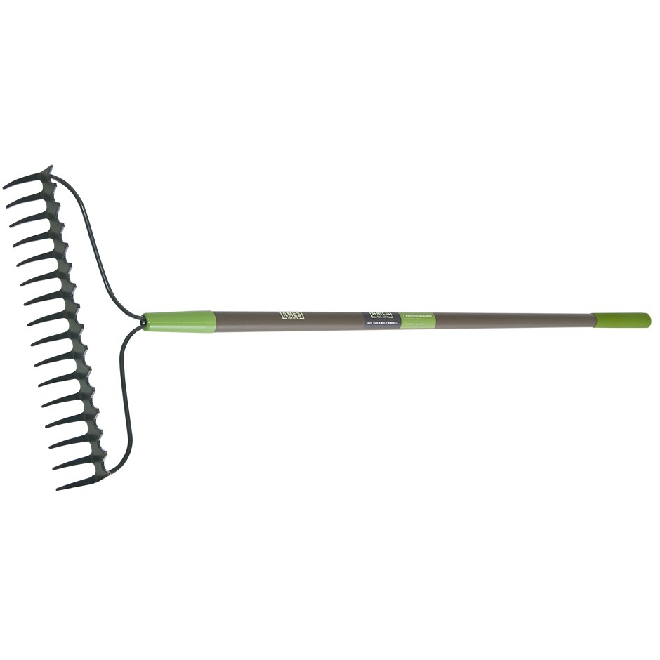 Ames Bow Rake FGL Handle 15YR — priced per each; minimum 6; multiples of 6