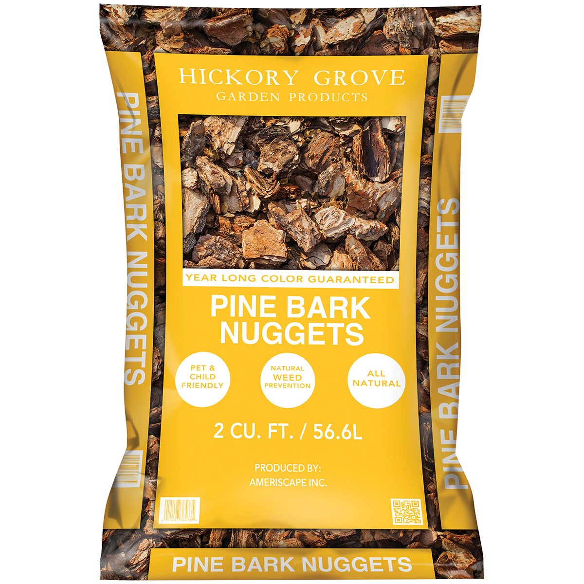 Ameriscape 2cf Pine Bark Nuggets — Single Unit