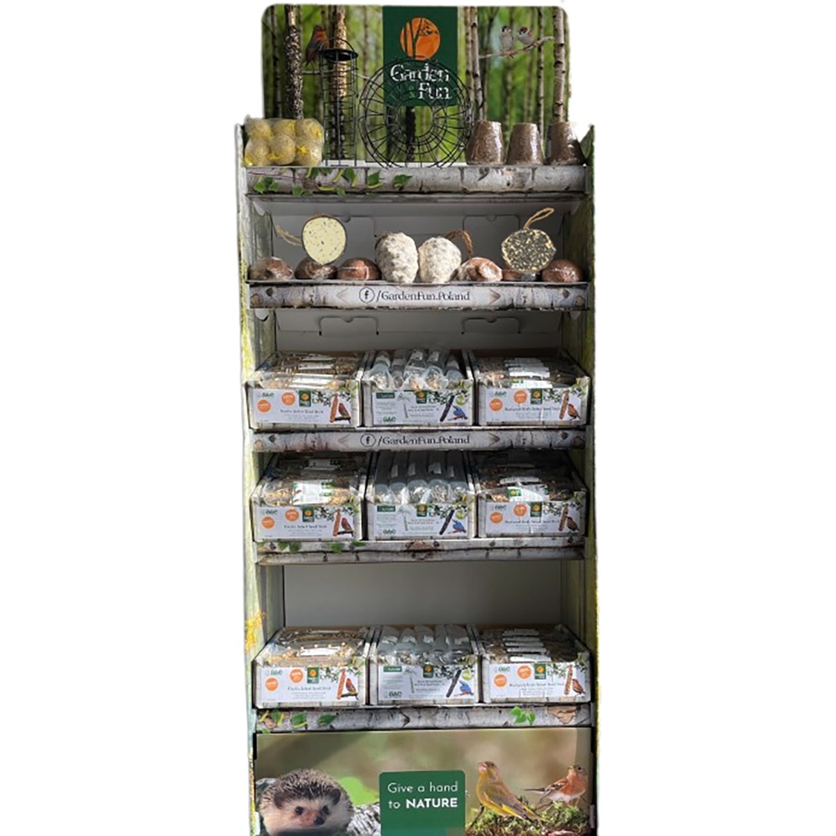 A&E Cage Garden & Fun 196pc Wild Bird Cardboard Shipper Display