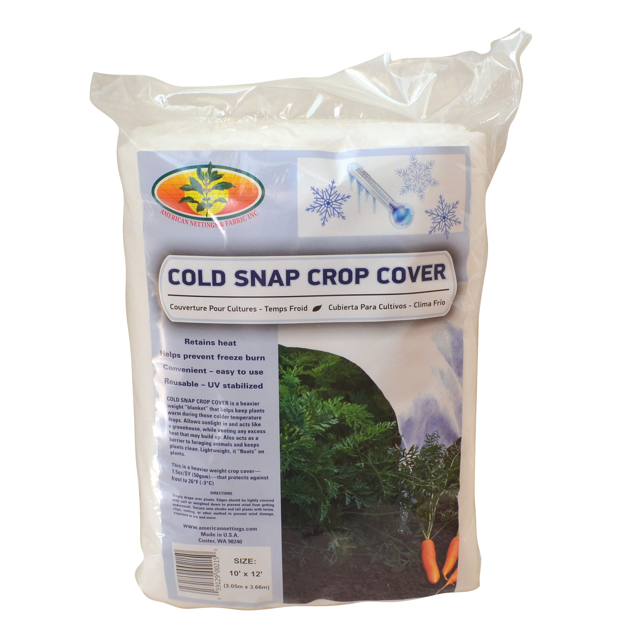 ANF 12'x10' Cold Snap Crop Cover White 50gm — priced per each; minimum 12; multiples of 12