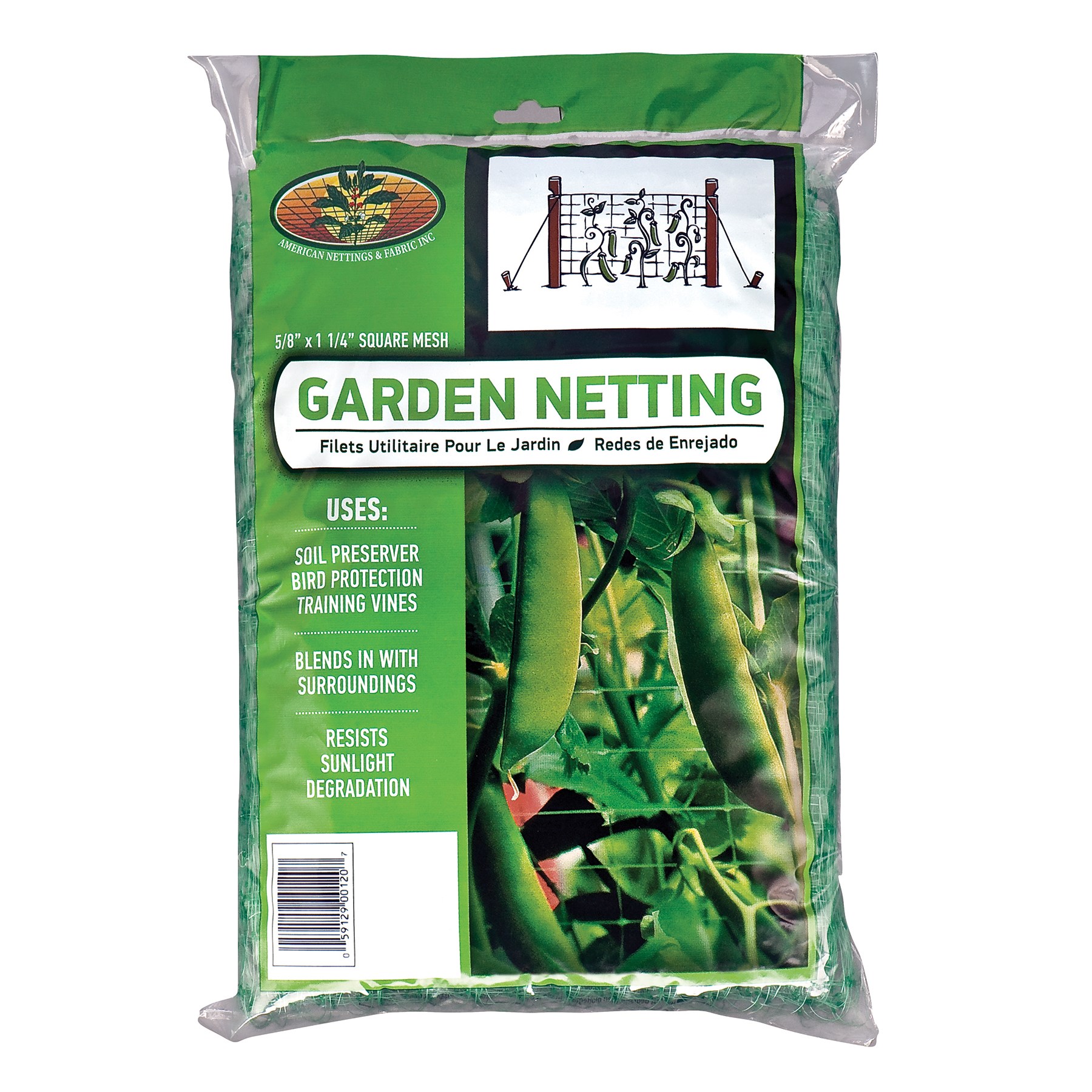 ANF 6'x12' Garden Net Green — priced per each; minimum 12; multiples of 12