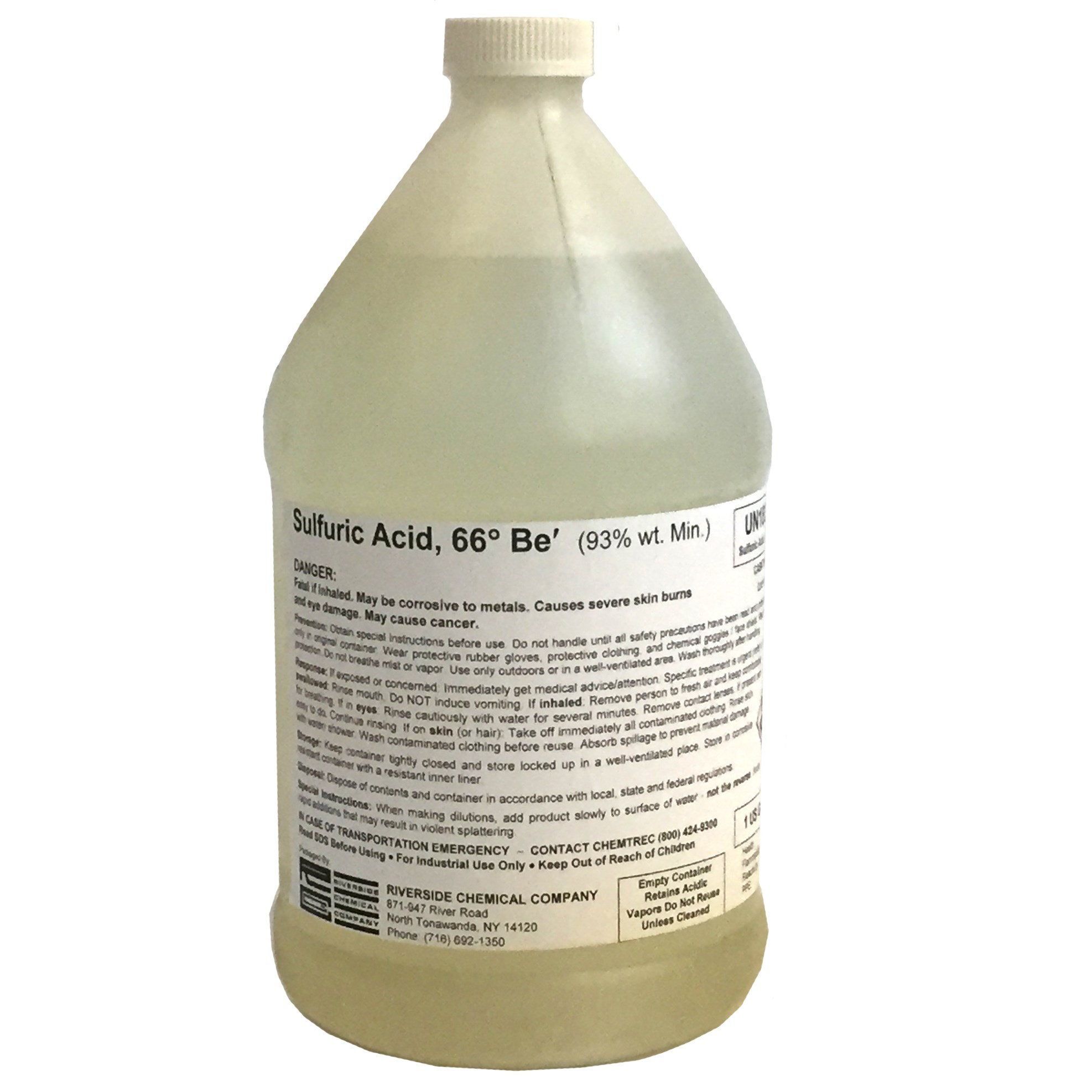 AP Sulfuric Acid 66 Baume 93% 1Gl HAZ — Single Unit - Image 2