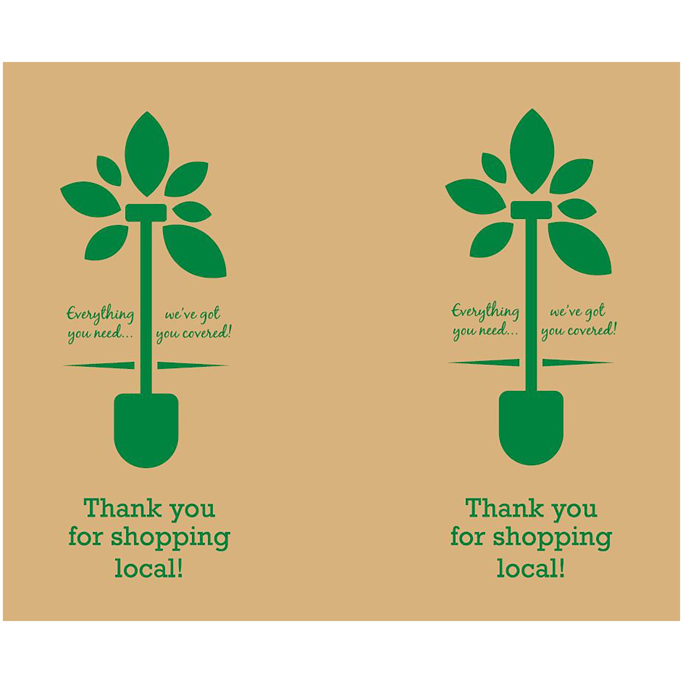 Paper Trunk Liner 38" Thank You 300 Sheets 1100ft Roll Cut to Size