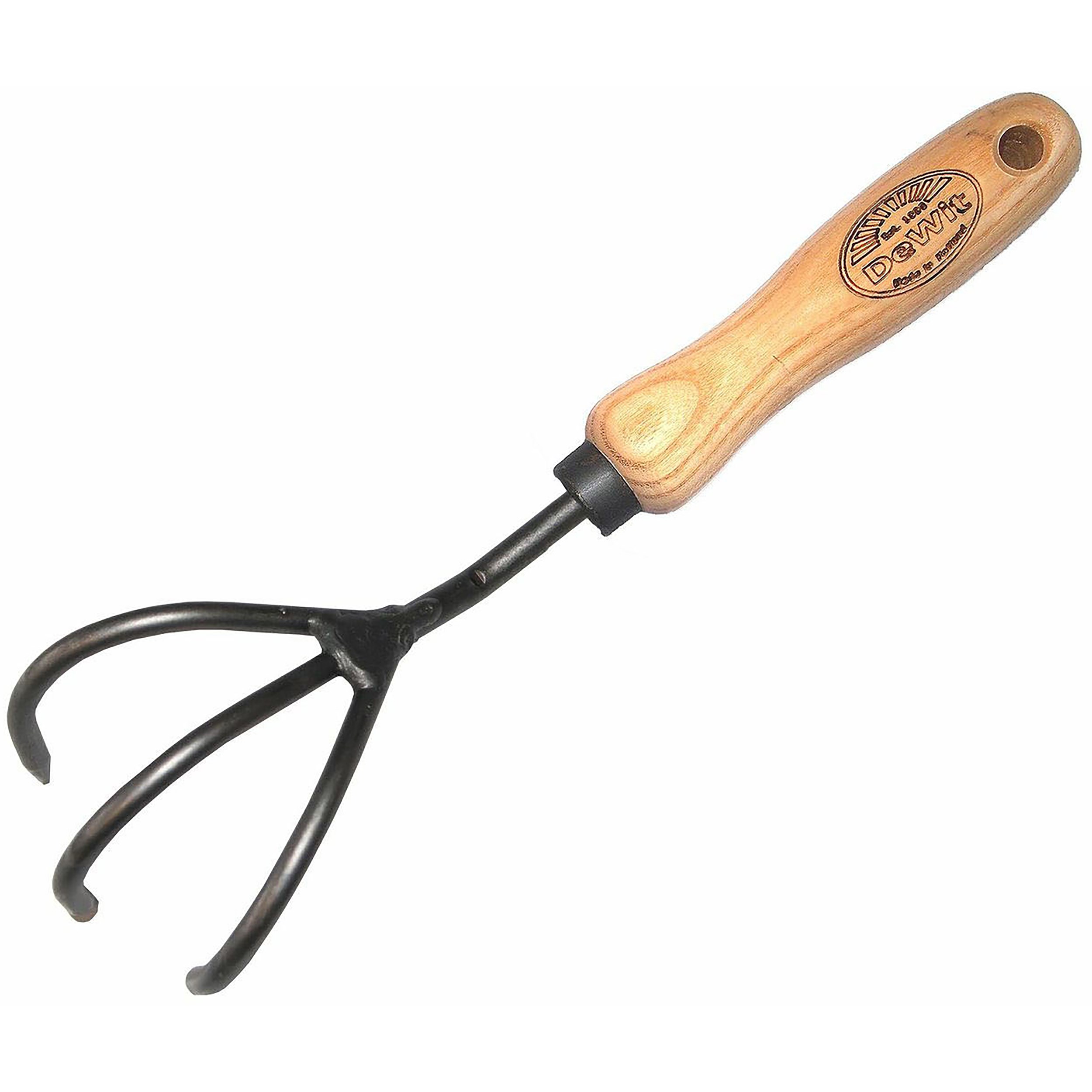 DeWit 3-Tine Cultivator Short Handle — priced per each; minimum 6; multiples of 6