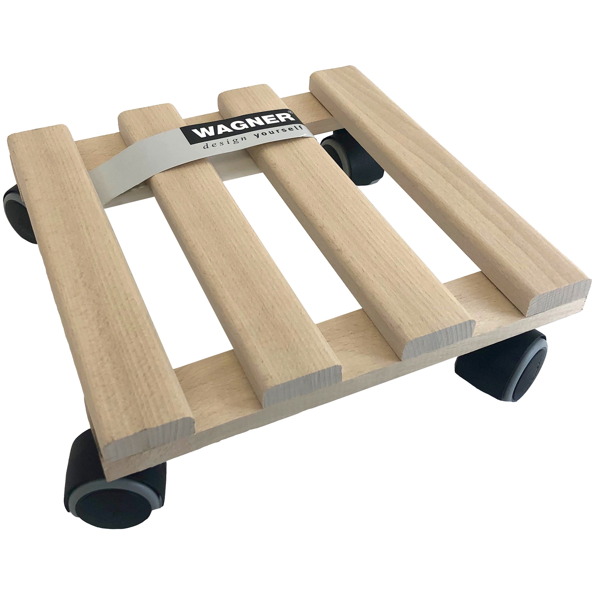Wagner WPC Small Square Wooden Pallet Plant Caddy