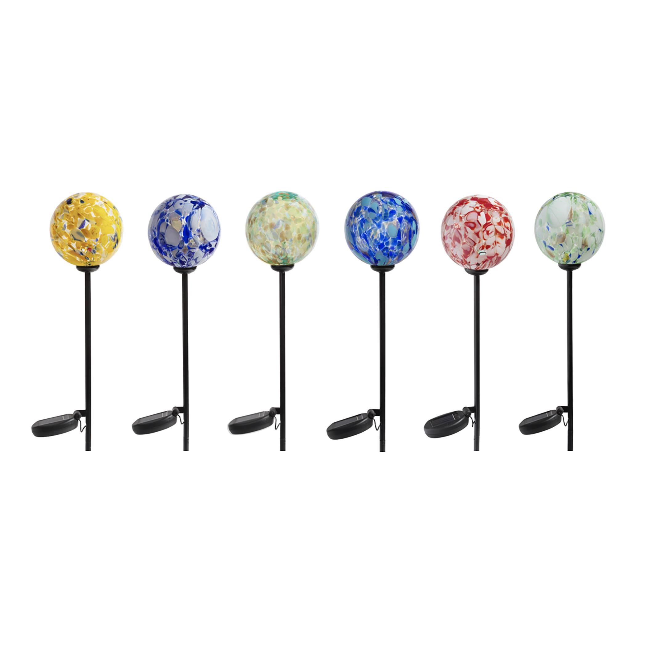 APM 4" Solar Orb Stake Assorted — priced per each; minimum 12; multiples of 12