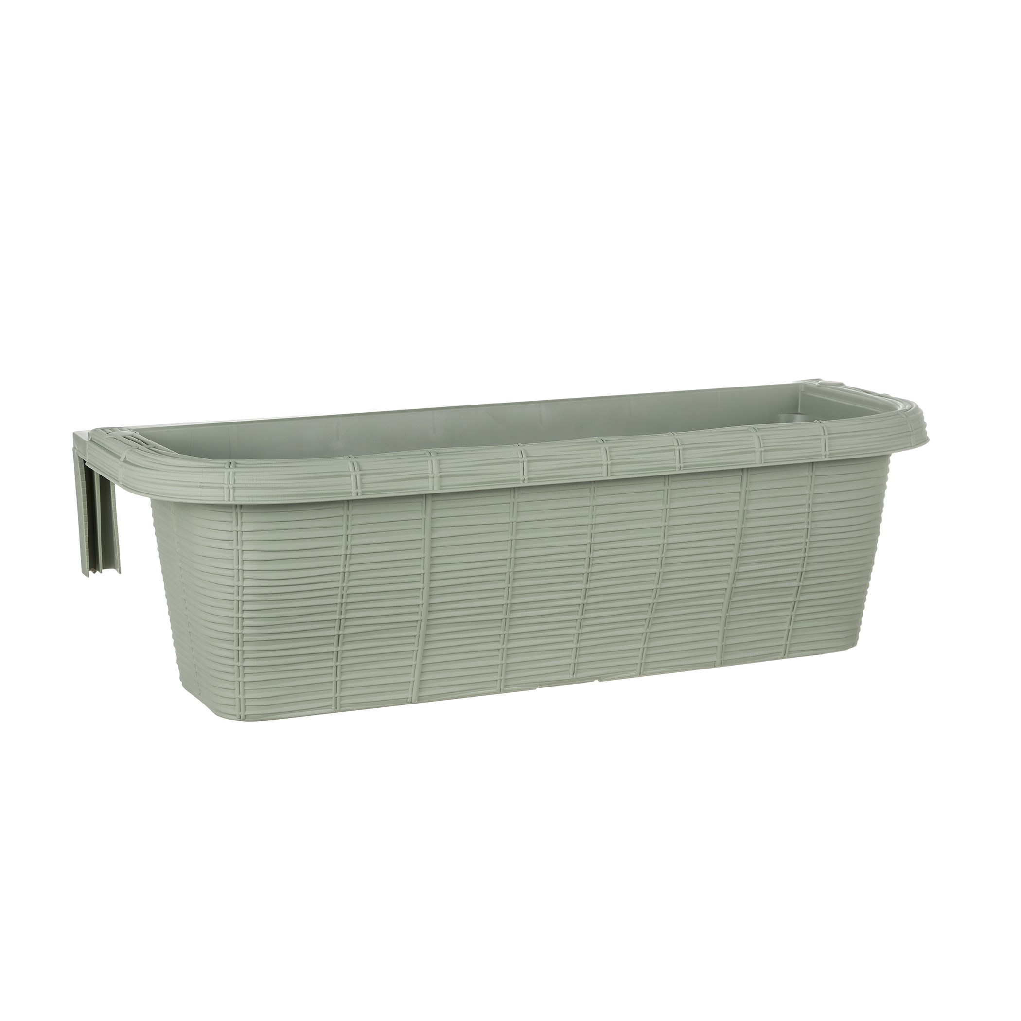 Apollo 24" Rattan Adjustable Rail Planter Green — priced per each; minimum 24; multiples of 24