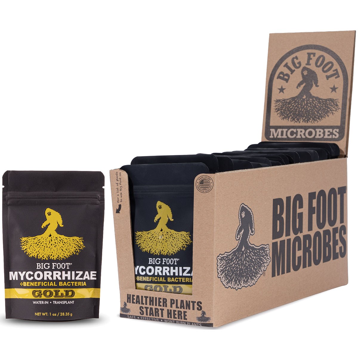 Big Foot 20pc 1oz Mycorrhizae Gold Display