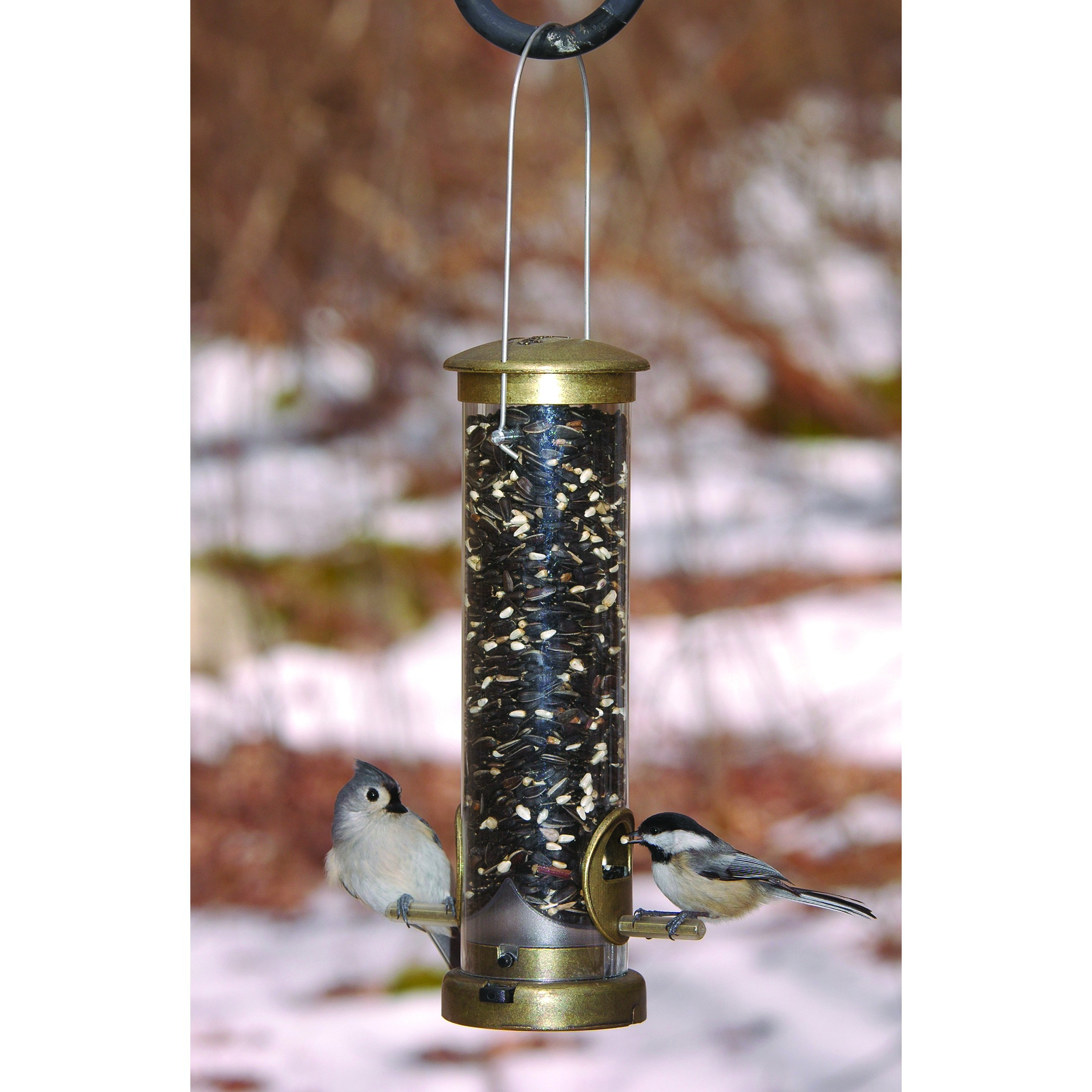 Aspects Small Antique Brass Seed Tube Feeder Quick Clean
