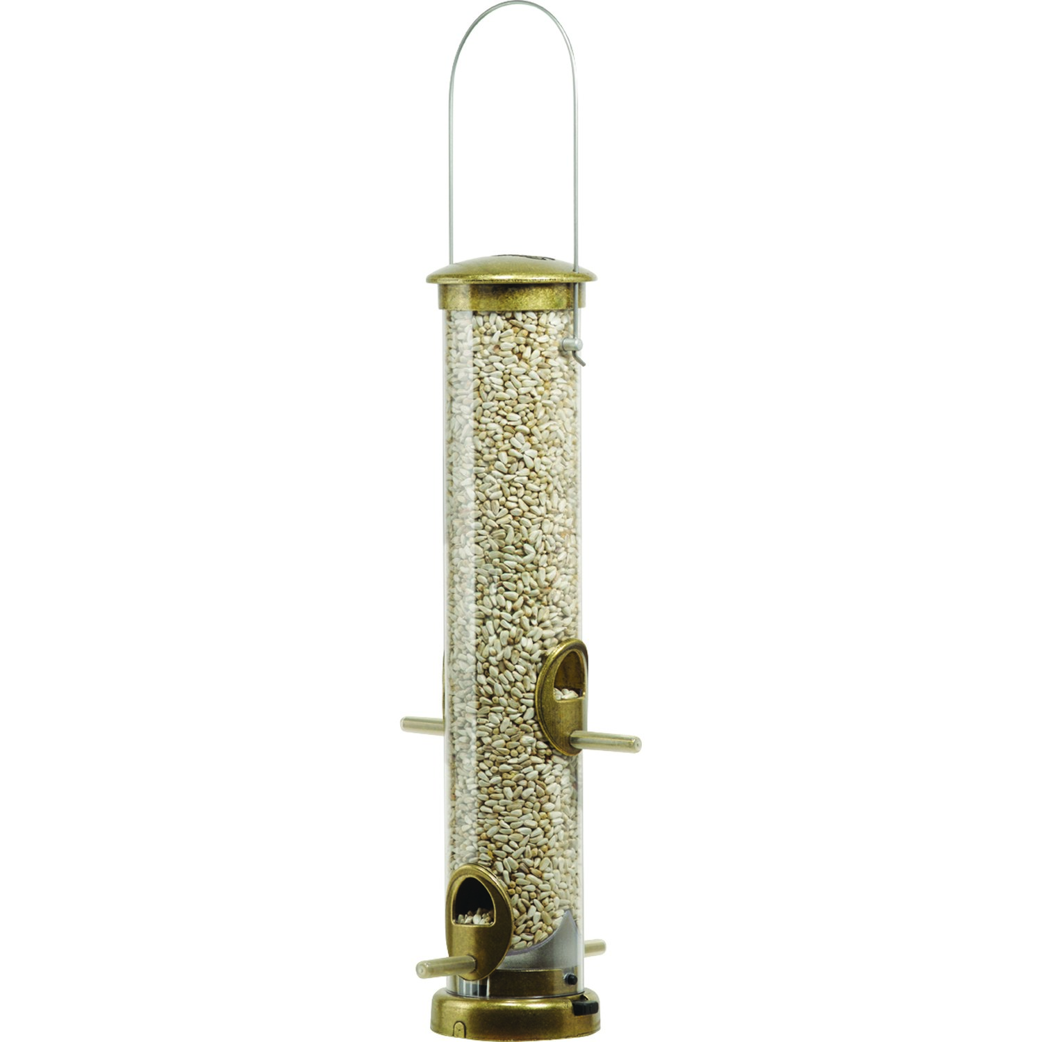 Aspects Medium Antique Brass Seed Tube Feeder Quick Clean