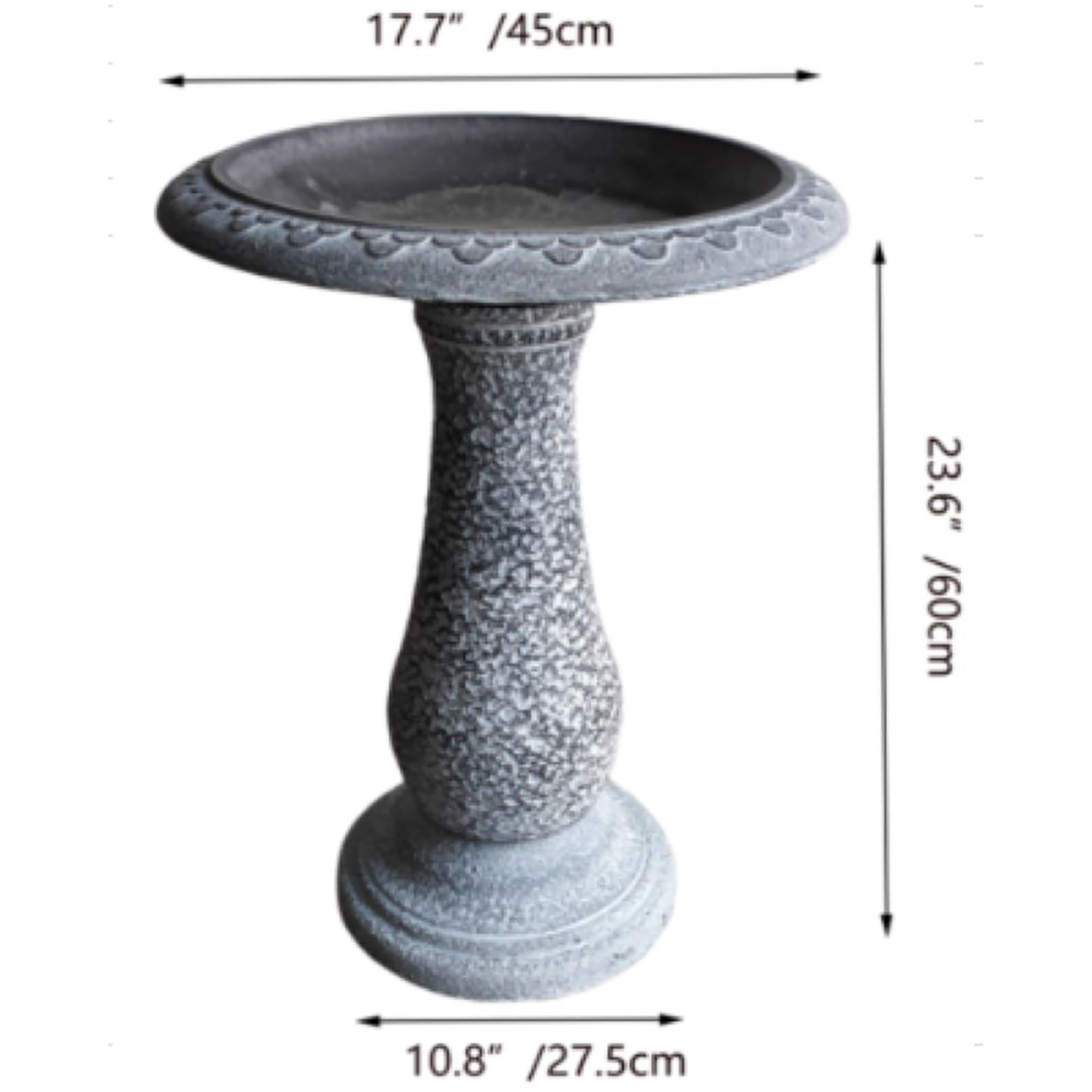 Austram Abaco Bird Bath Weathered White — priced per each; minimum 4; multiples of 4