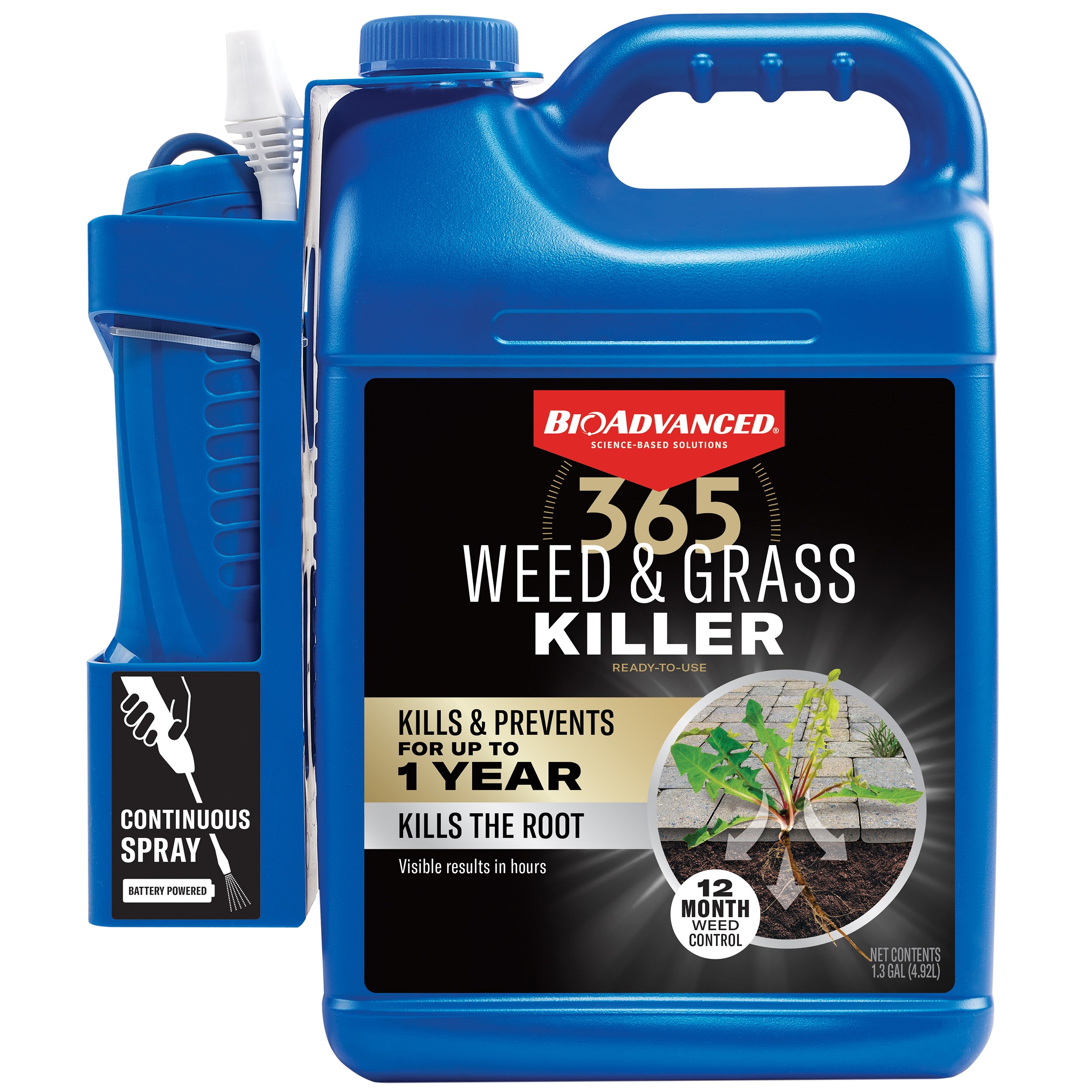 BioAdvanced 1.3gal 365 Weed & Grass Killer RTU — priced per each; minimum 4; multiples of 4