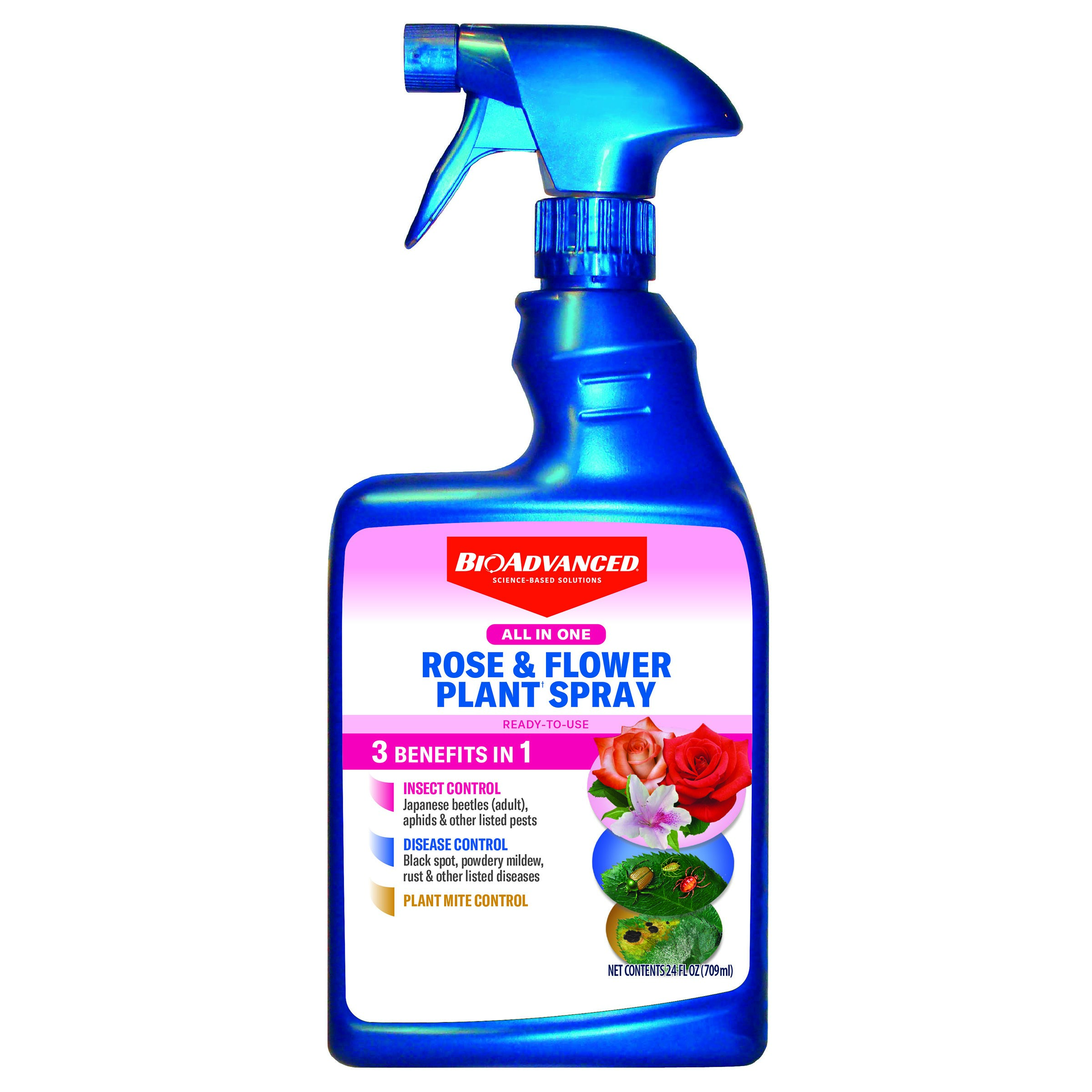 BioAdvanced 24oz All-In-One Non-Neonic Rose Flower RTU — priced per each; minimum 8; multiples of 8