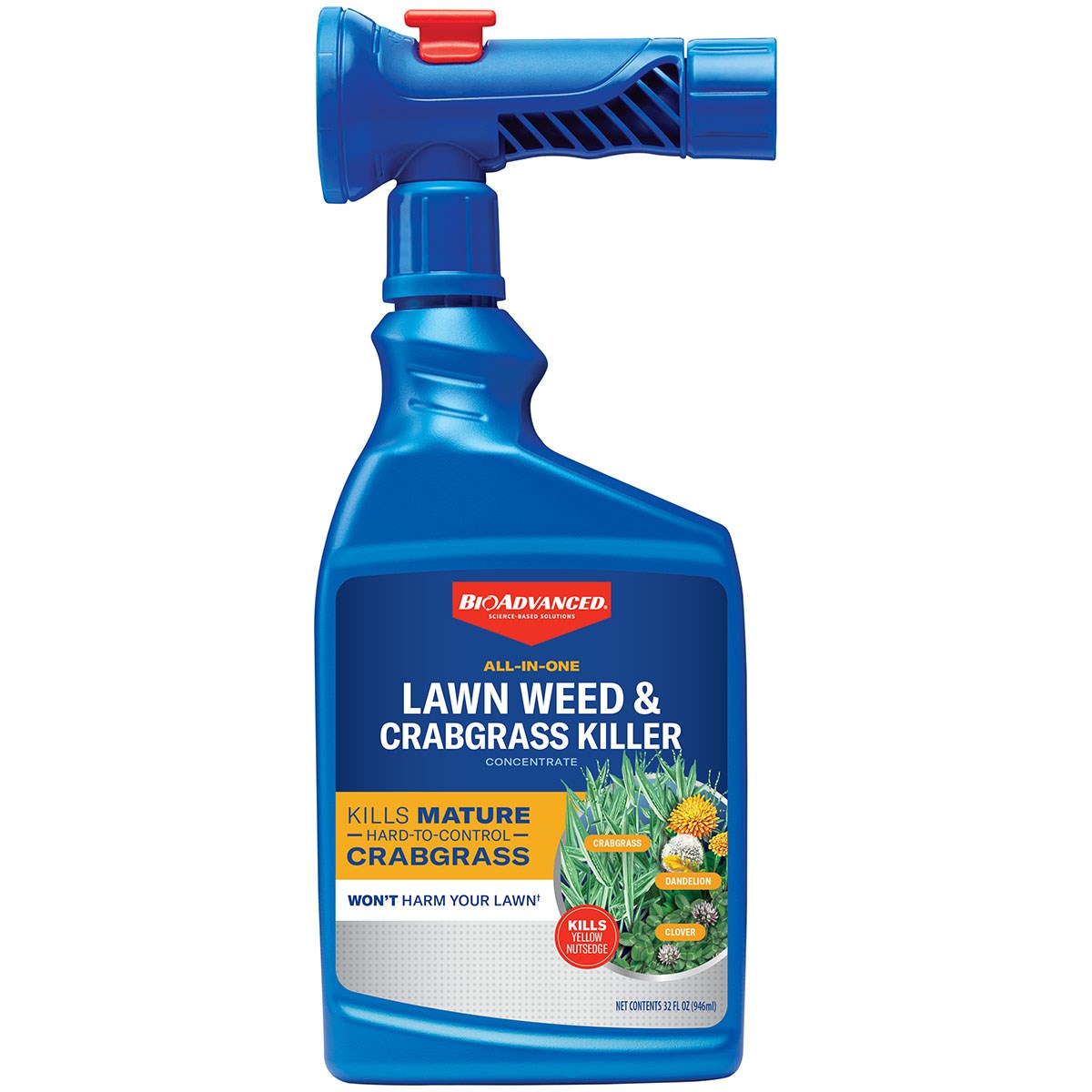 BioAdvanced 32oz All-In-One Lawn Weed & Crabgrass Kill Ready To Spray — priced per each; minimum 8; multiples of 8