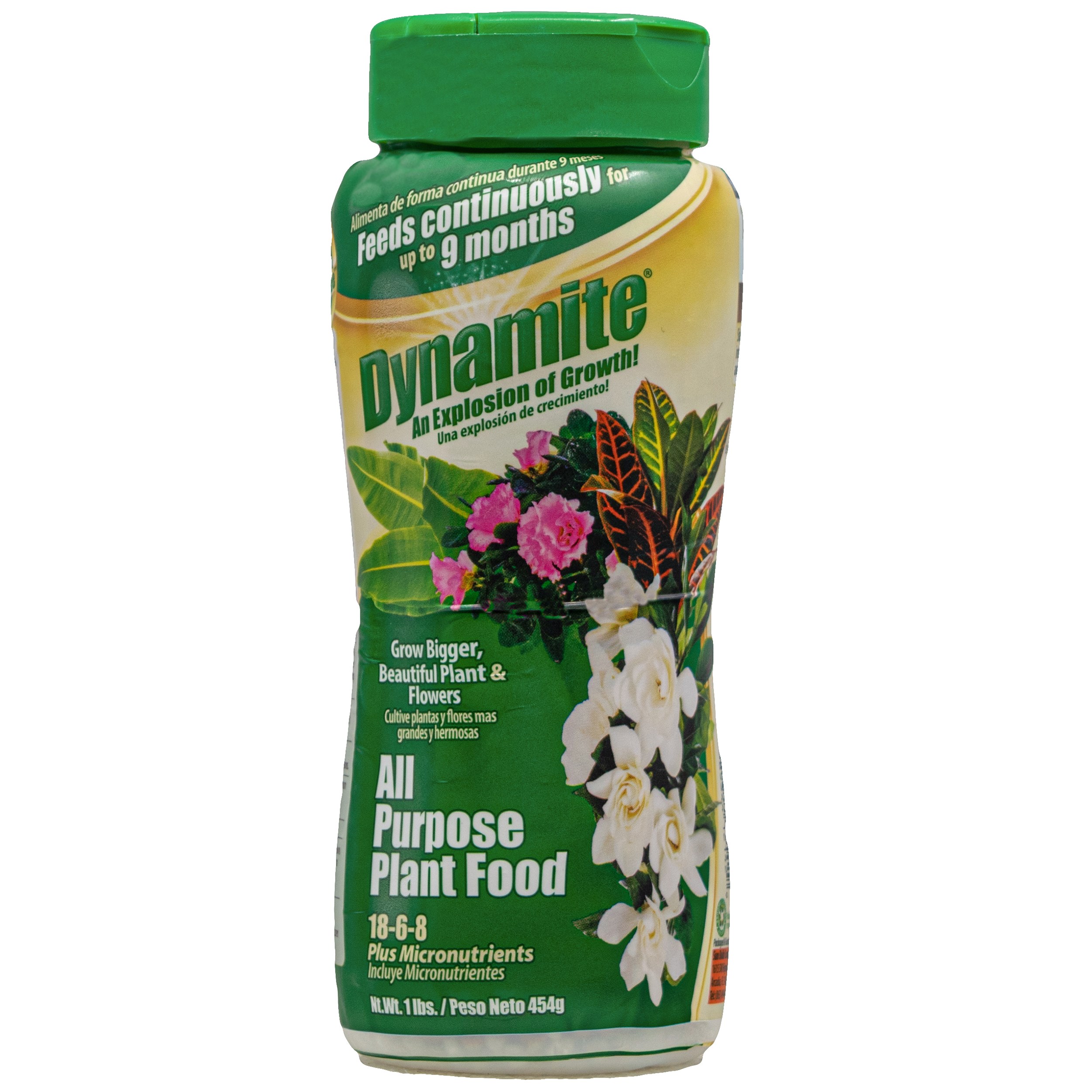 Dynamite 1# All Purpose 9 Month Plant Food 785344059517 50785344059512 — priced per each; minimum 12; multiples of 12