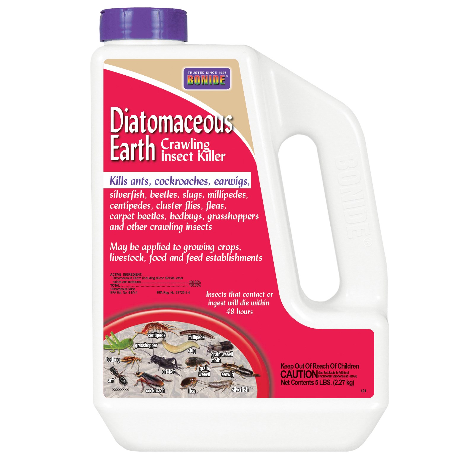 Bonide 1.3# Jug Diatomaceous Earth — priced per each; minimum 12; multiples of 12