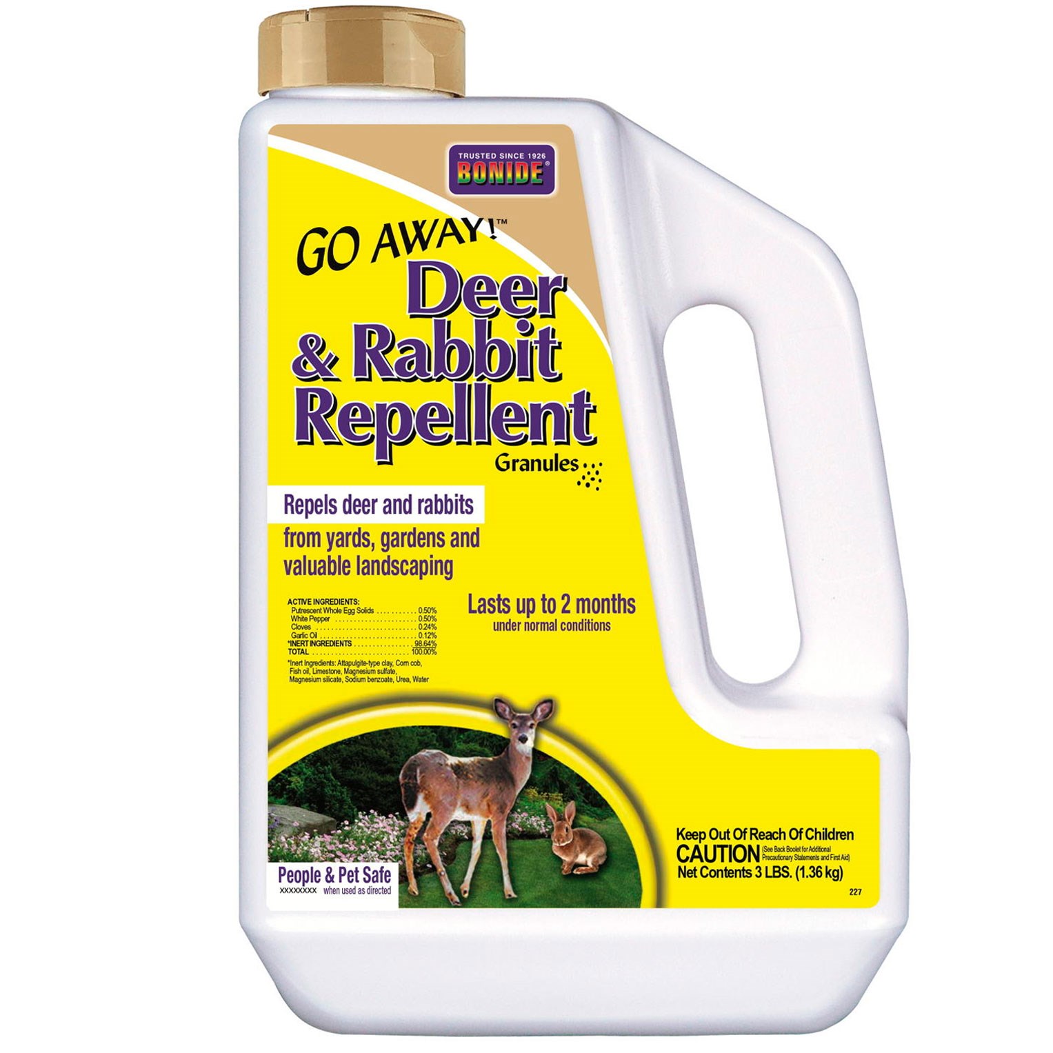 Bonide 3# Go Away Deer Repellent Granules — priced per each; minimum 12; multiples of 12