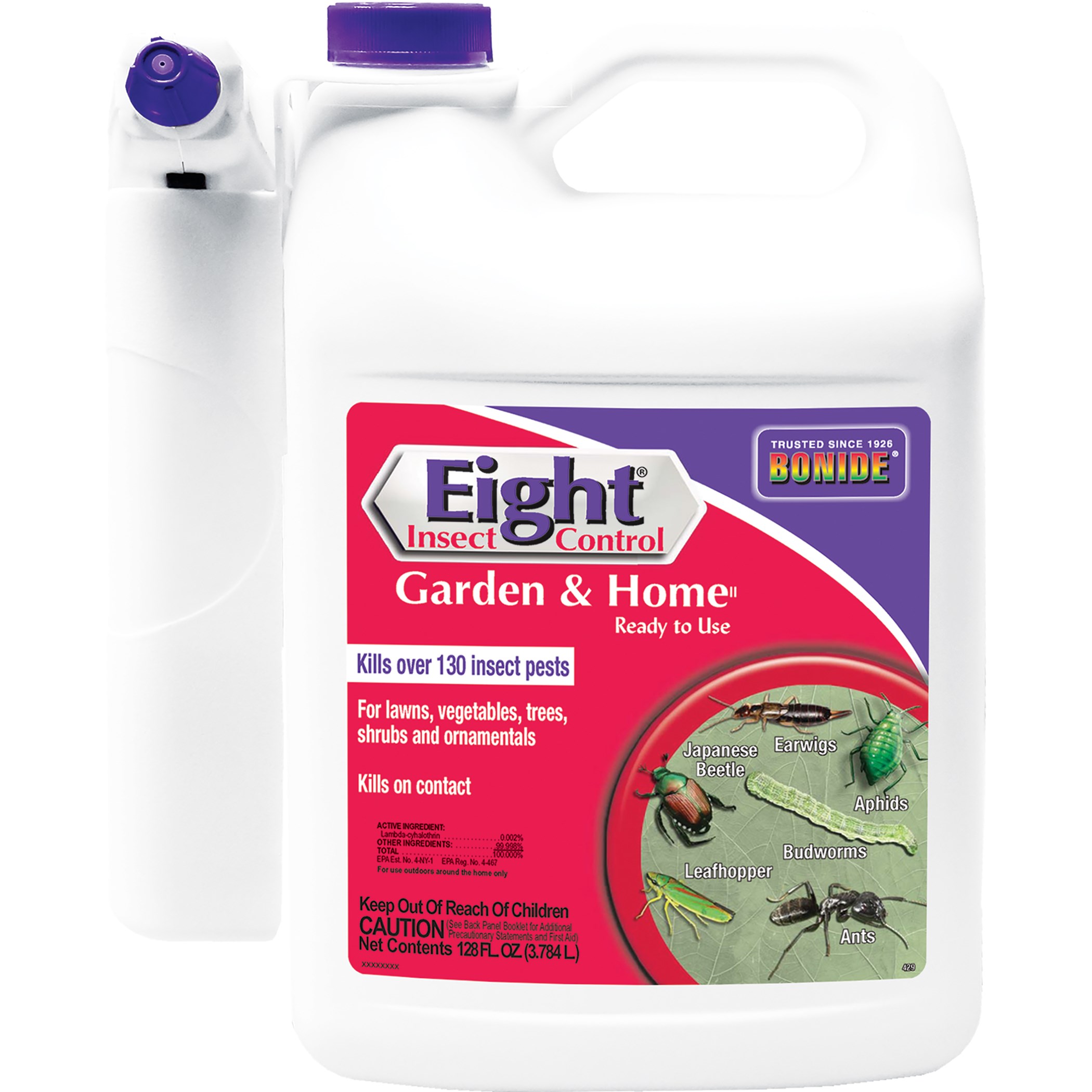 Bonide 1Gal Eight G&H RTU w/ Power Sprayer — priced per each; minimum 3; multiples of 3