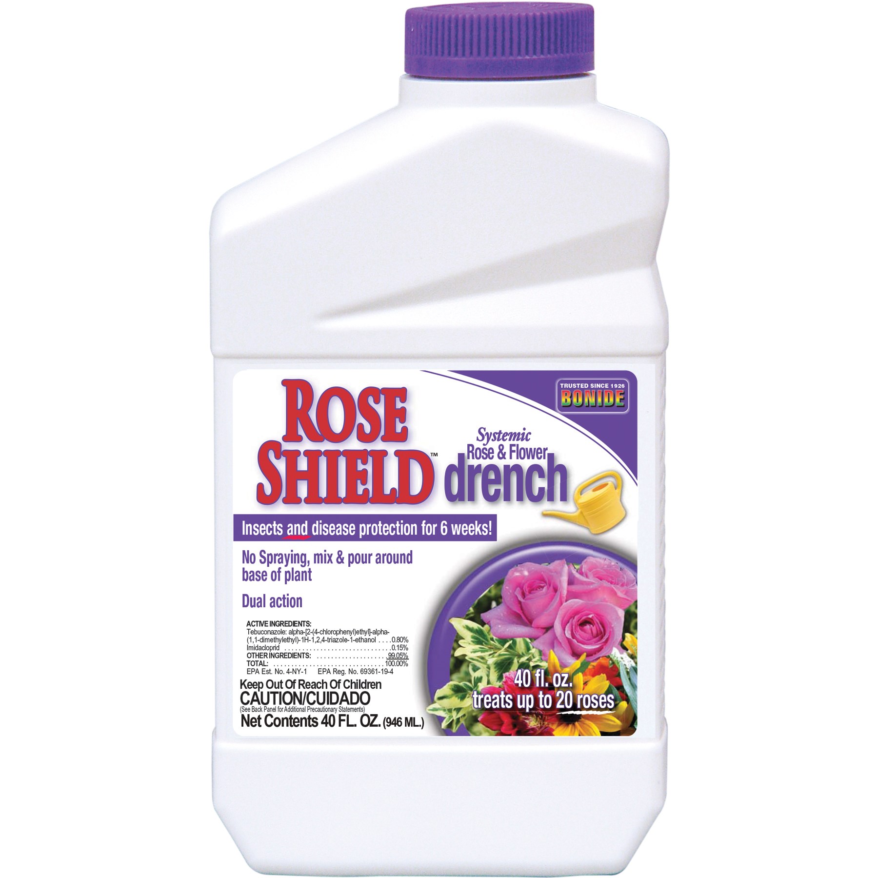 Bonide 40oz Rose Shield Systemic Drench — priced per each; minimum 6; multiples of 6