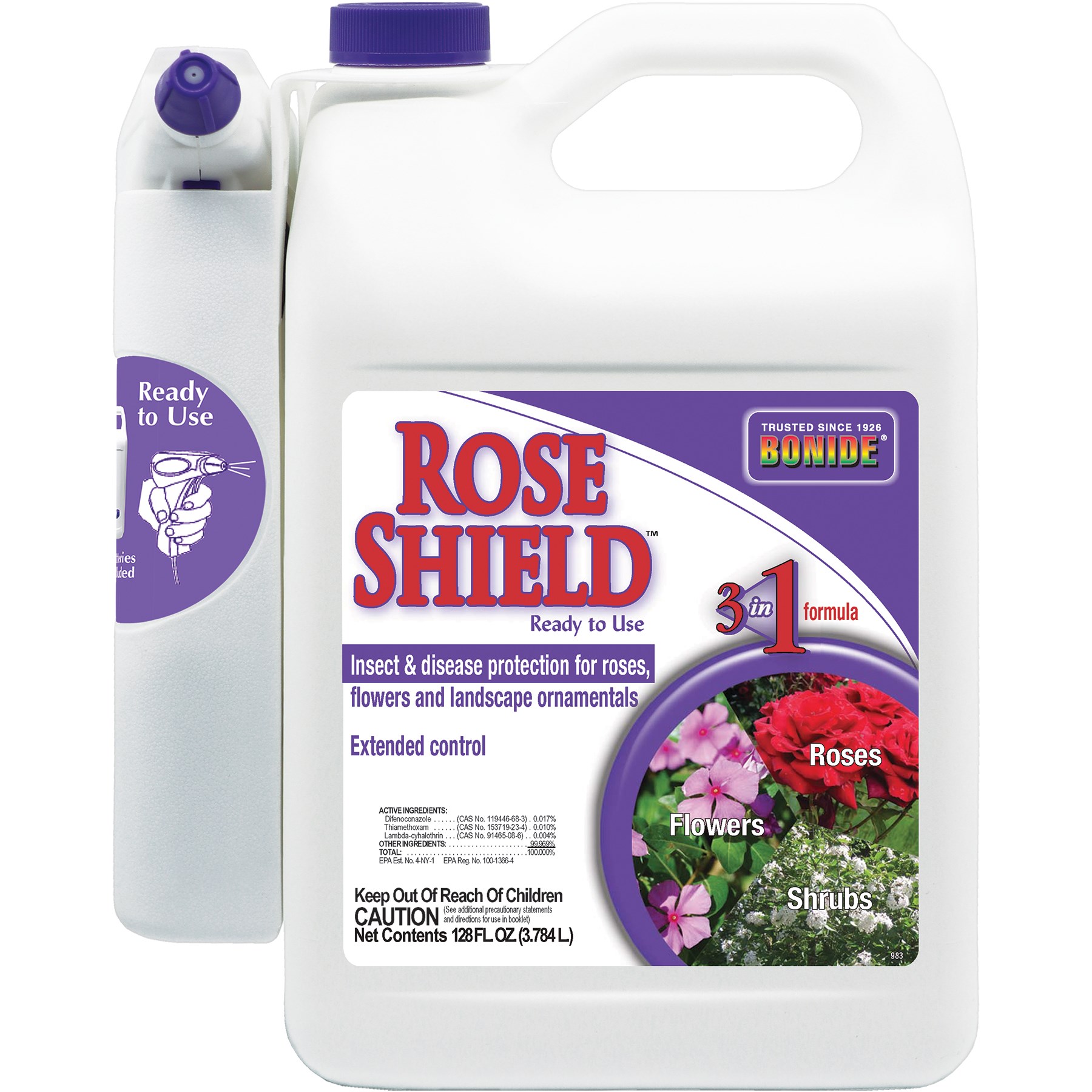 Bonide 1Gal Rose Shield RTU w/ Power Sprayer — priced per each; minimum 3; multiples of 3