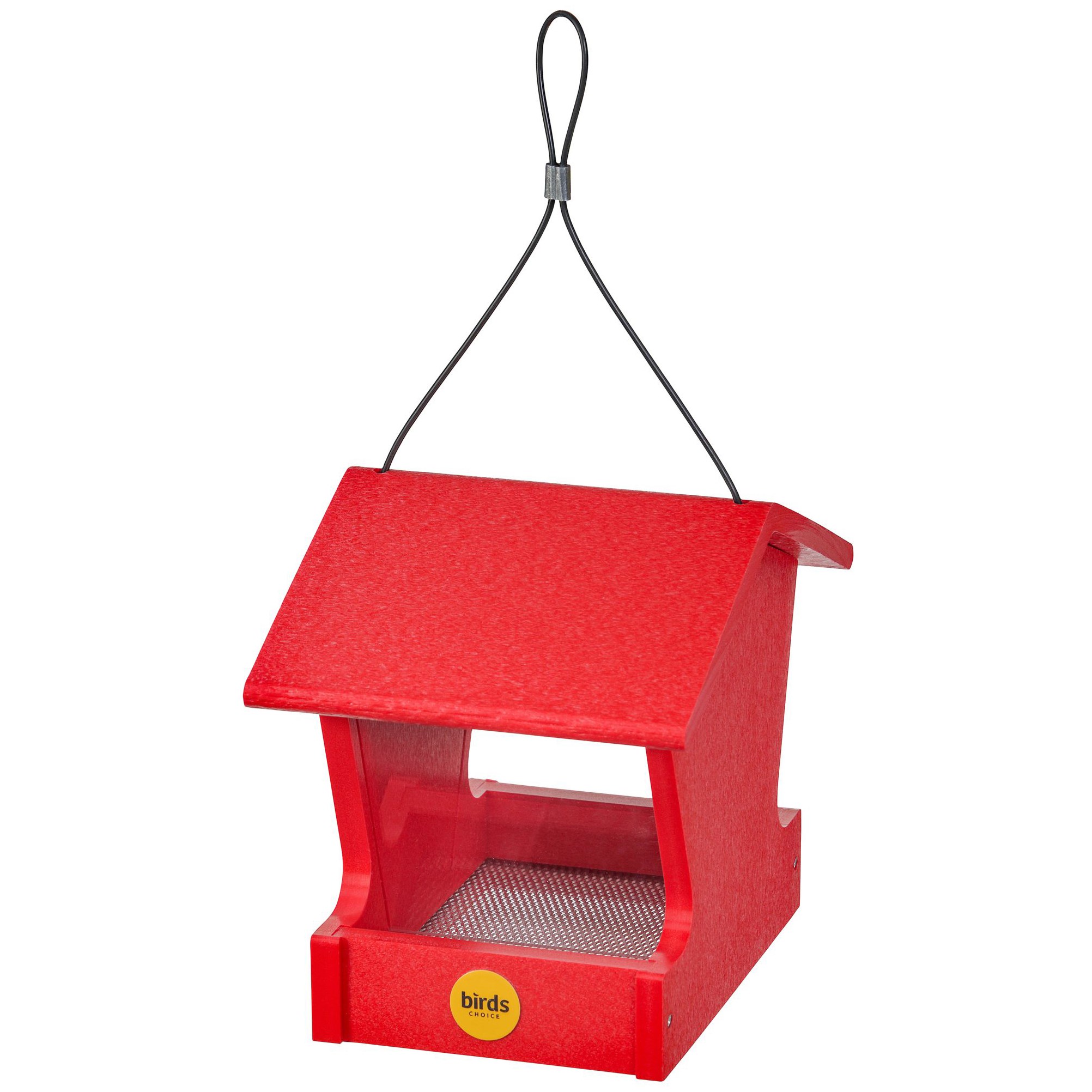 Birds Choice Hopper Feeder Recycled Plastic Red 1.5# Capacity — priced per each; minimum 2; multiples of 2