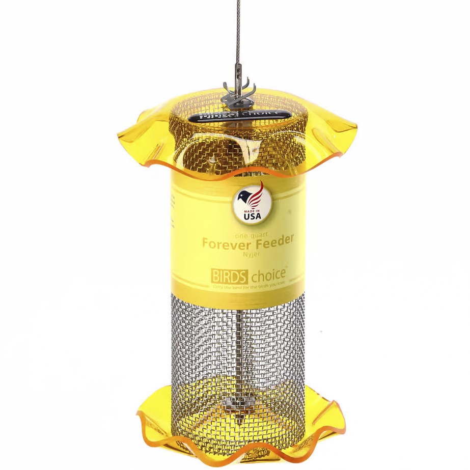 Birds Choice Small Nyjer Seed Finch Forever Feeder Yellow 1# Capacity — priced per each; minimum 4; multiples of 4