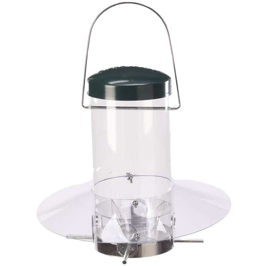 Birds Choice 12" Classic Hanging Feeder with Protective Cover Clear — priced per each; minimum 4; multiples of 4