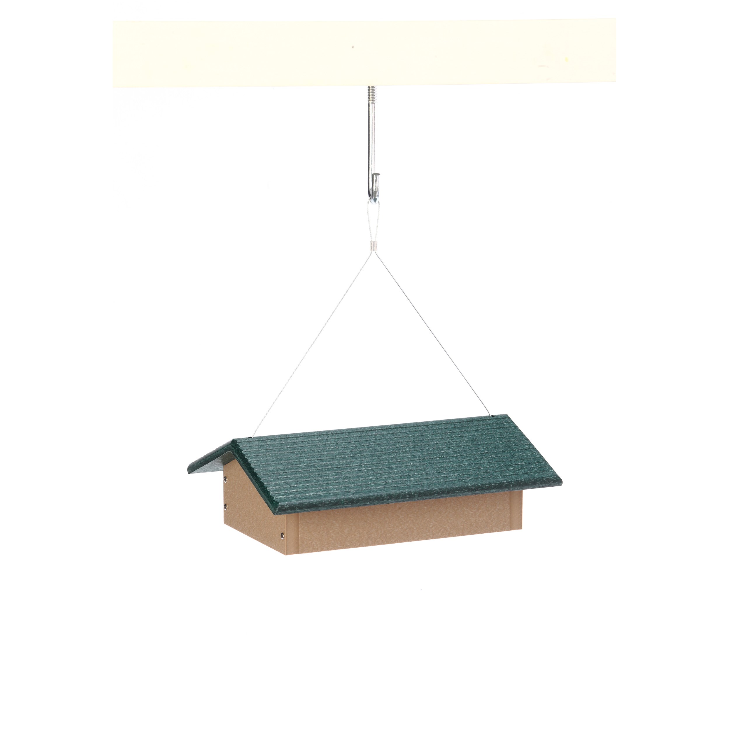Birds Choice Double Upside Down Suet Feeder Recycled Plastic Tan & Green
