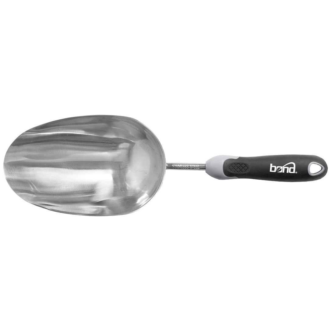 Bond Contour Steel Scoop — priced per each; minimum 12; multiples of 12