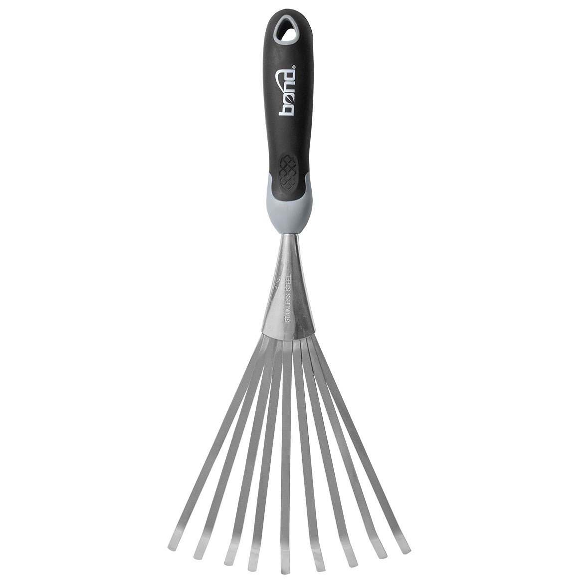 Bond Contour Steel Fan Rake — priced per each; minimum 12; multiples of 12