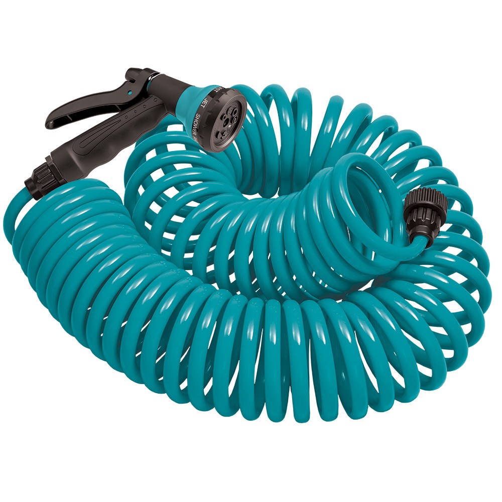 Orbit 25' Hose Coil with Nozzle Blue — priced per each; minimum 3; multiples of 3