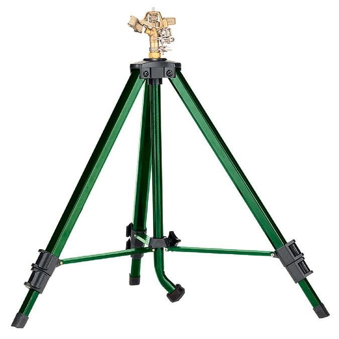 Orbit Adjustable Tripod Brass Sprinkler — priced per each; minimum 8; multiples of 8