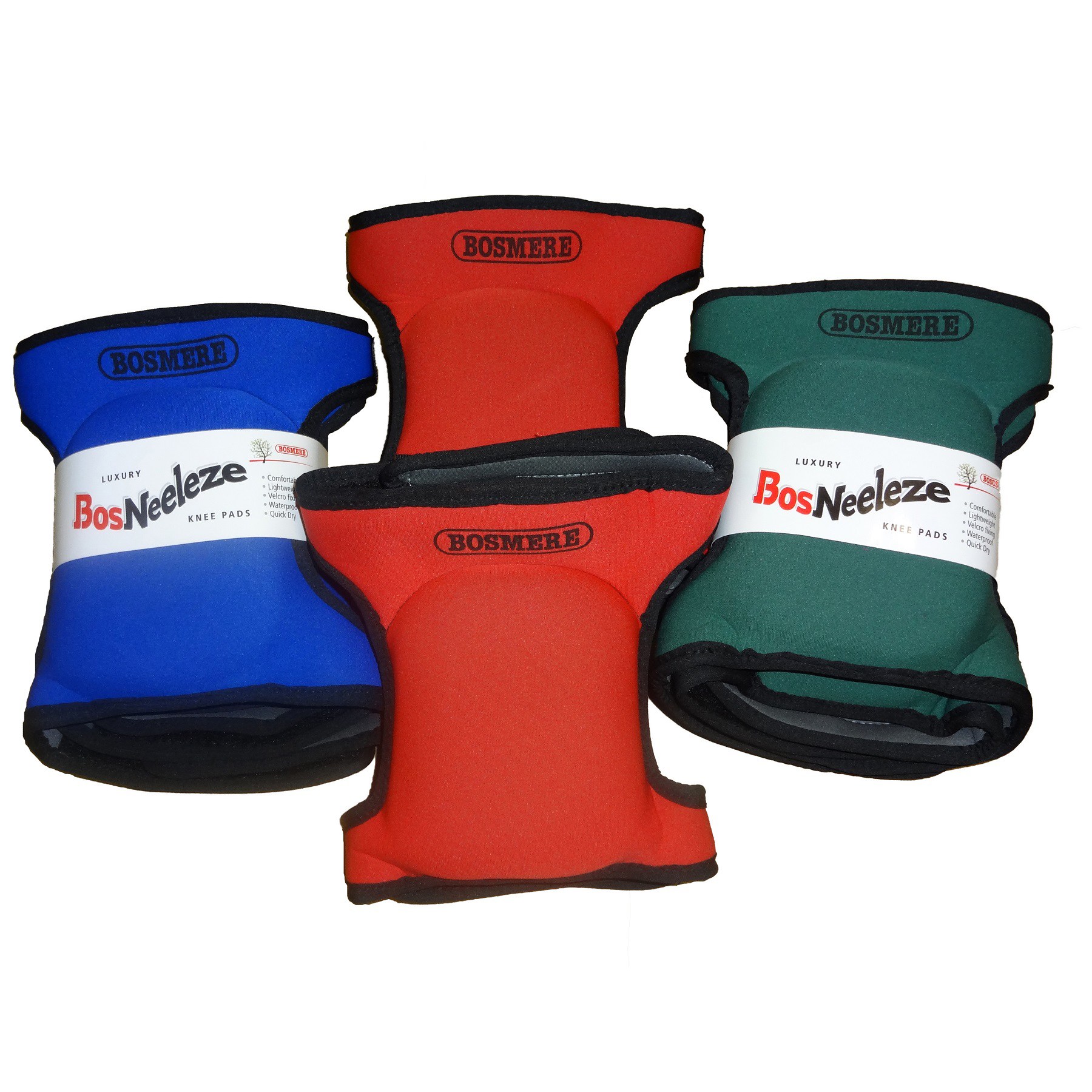 Bosmere Kneeleeze Knee Pads 3 Asst Colors — priced per each; minimum 6; multiples of 6