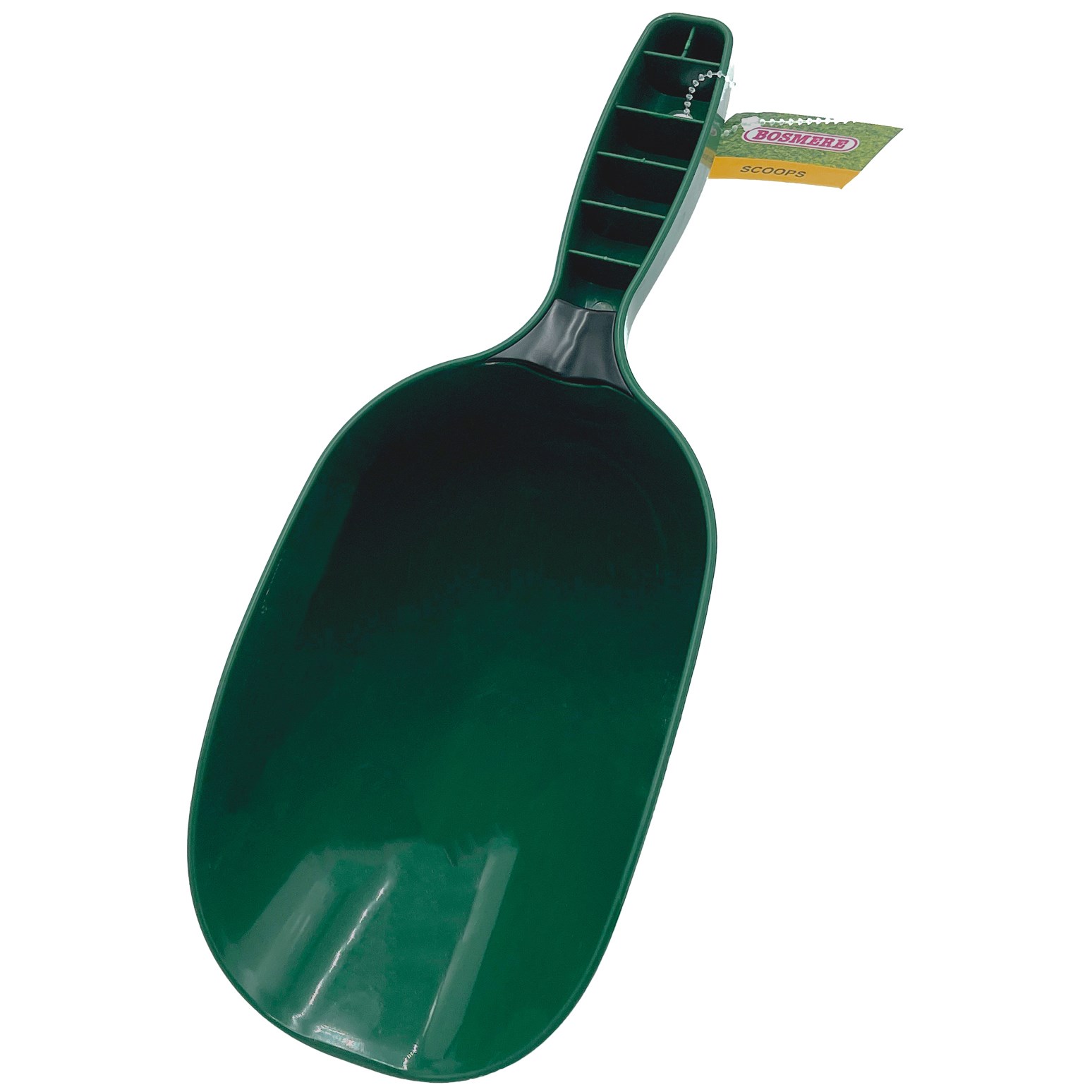 Bosmere Green Plastic Scoop — priced per each; minimum 10; multiples of 10