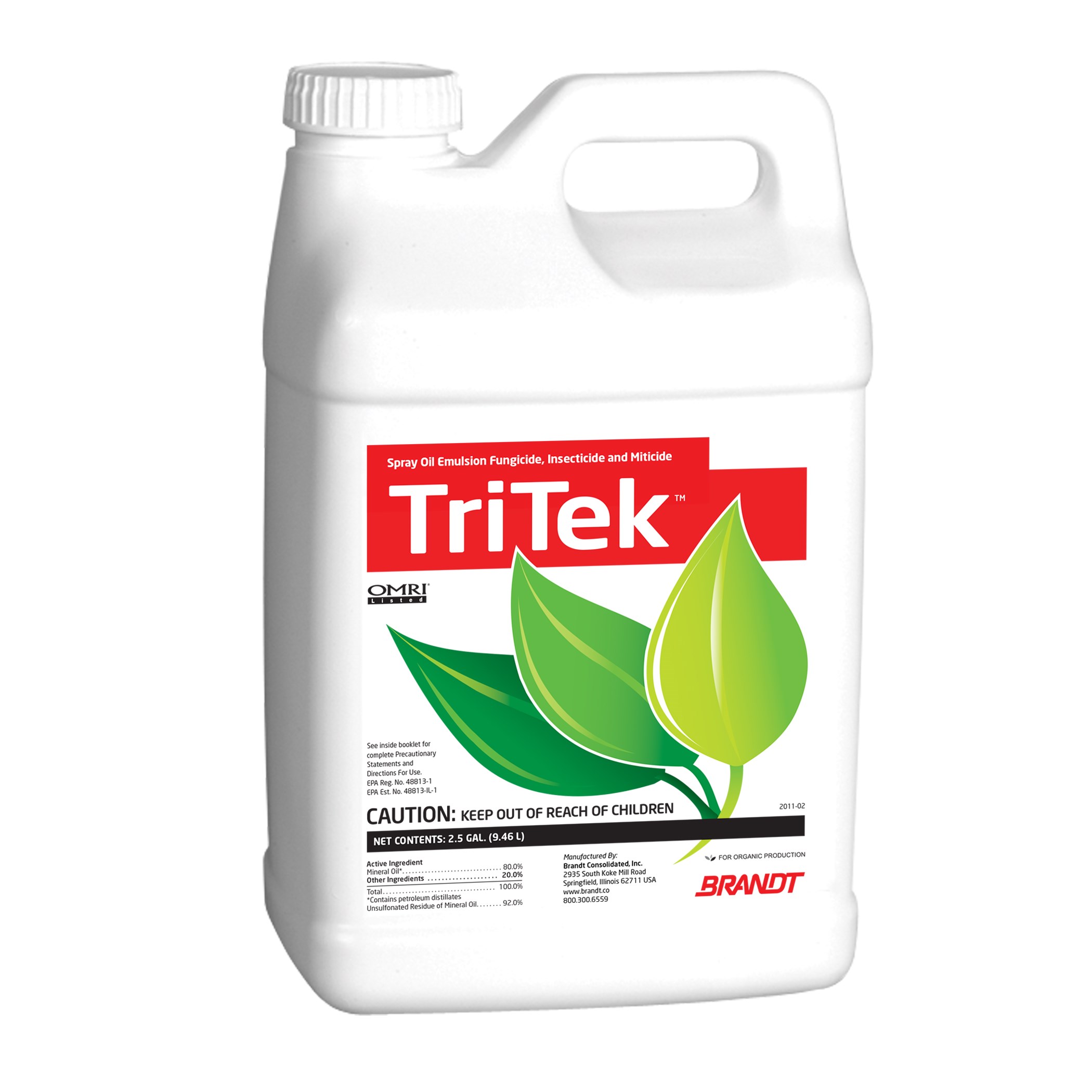 Brandt Tritek 2.5Gl OMRI ( mineral oil ) Ultra Pure — Single Unit