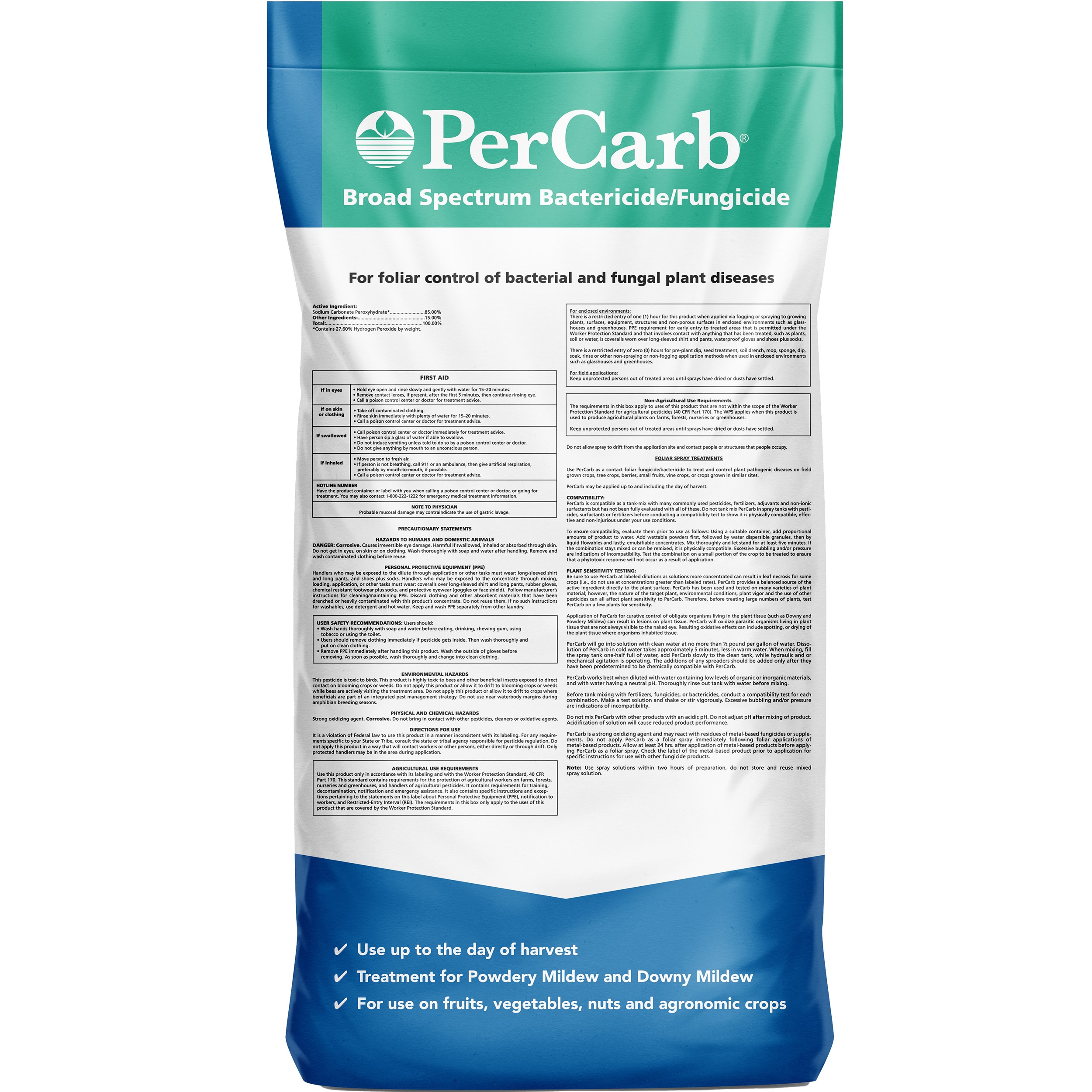Biosafe PerCarb 50Lb HAZ — Single Unit