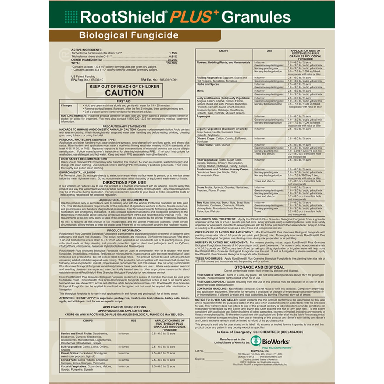 Rootshield Epa Label Product | BFG Supply