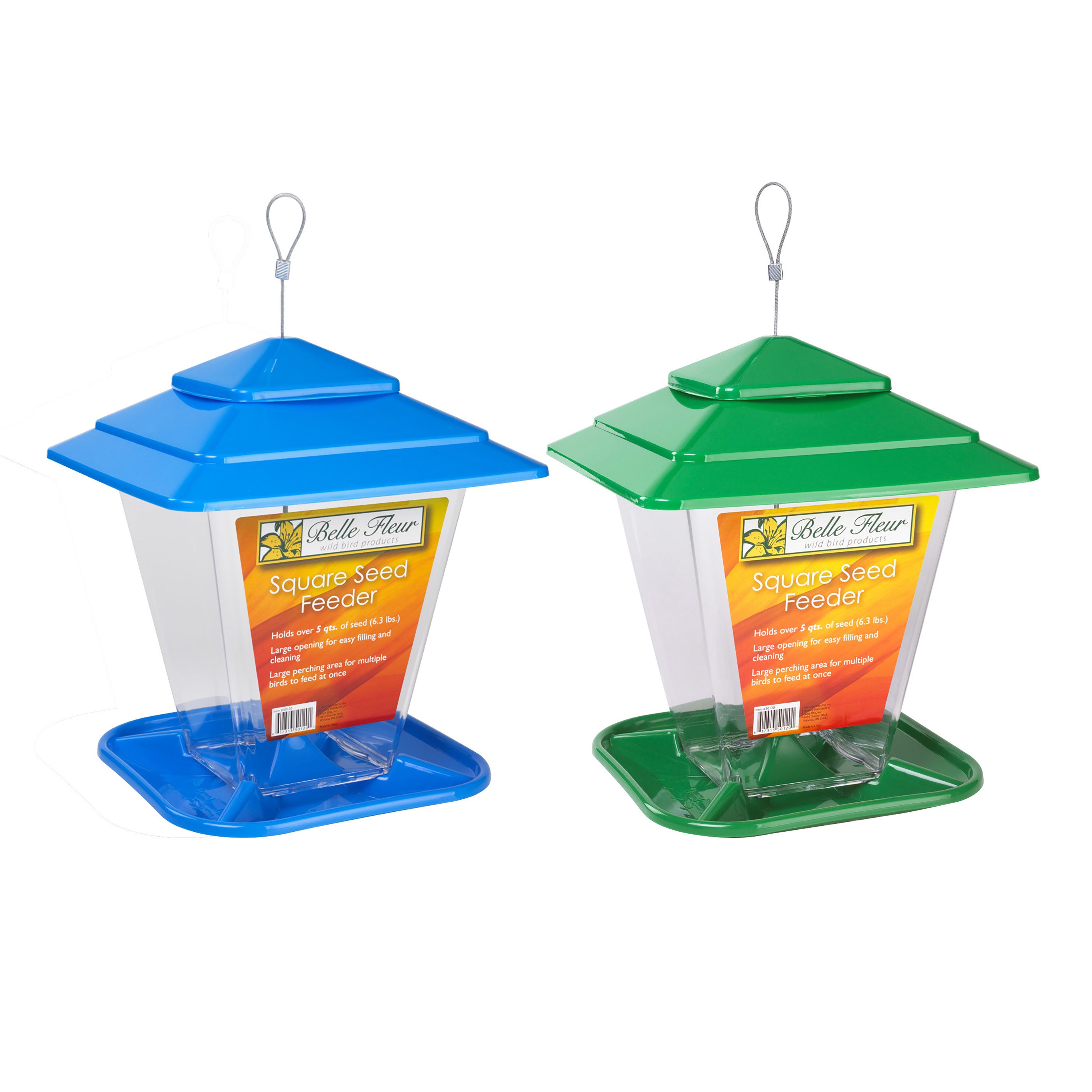Classic Square 6.64# Seed Feeder — Single Unit