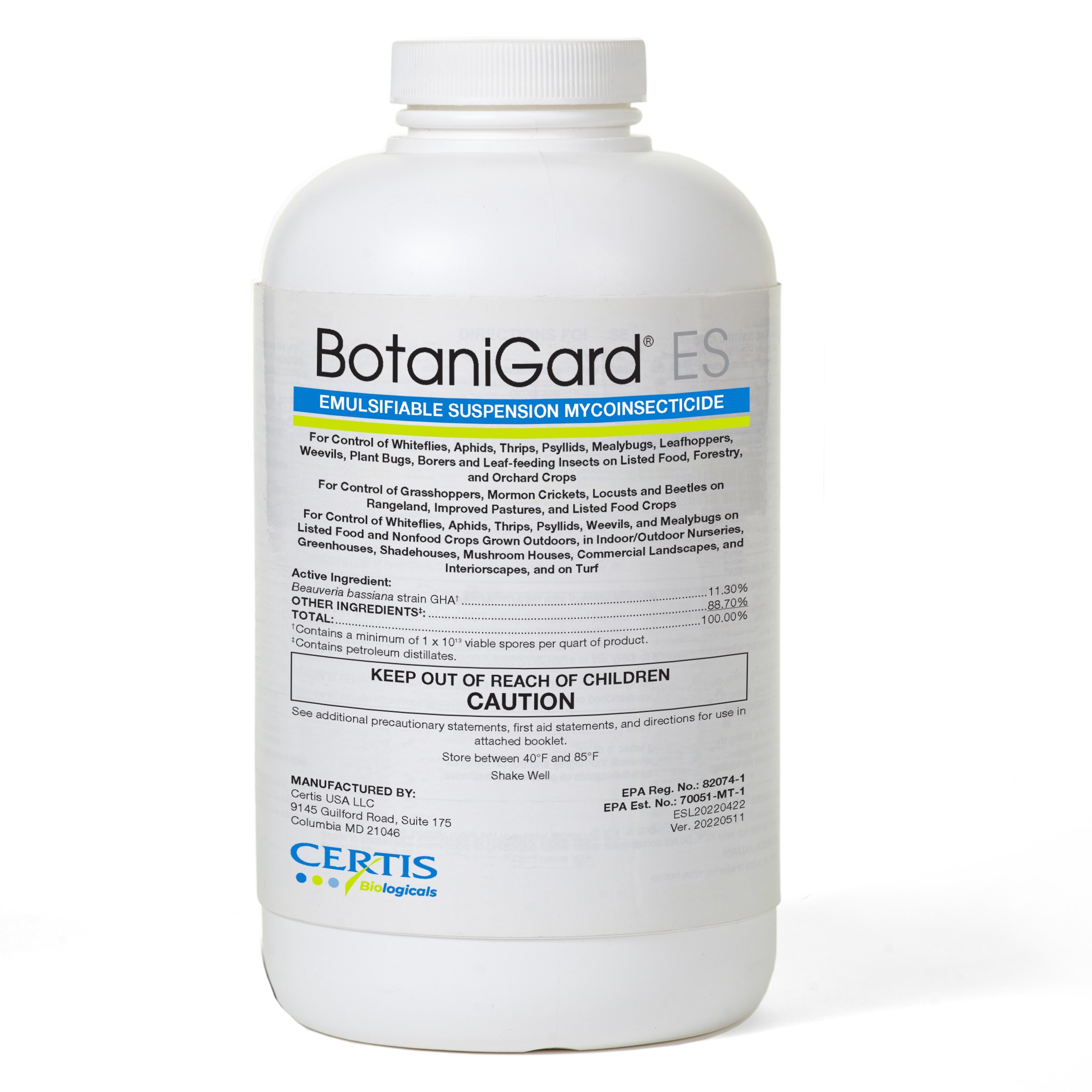 OHP BotaniGard ES 1Qt OMRI ( Beauveria bassiana ) — Single Unit