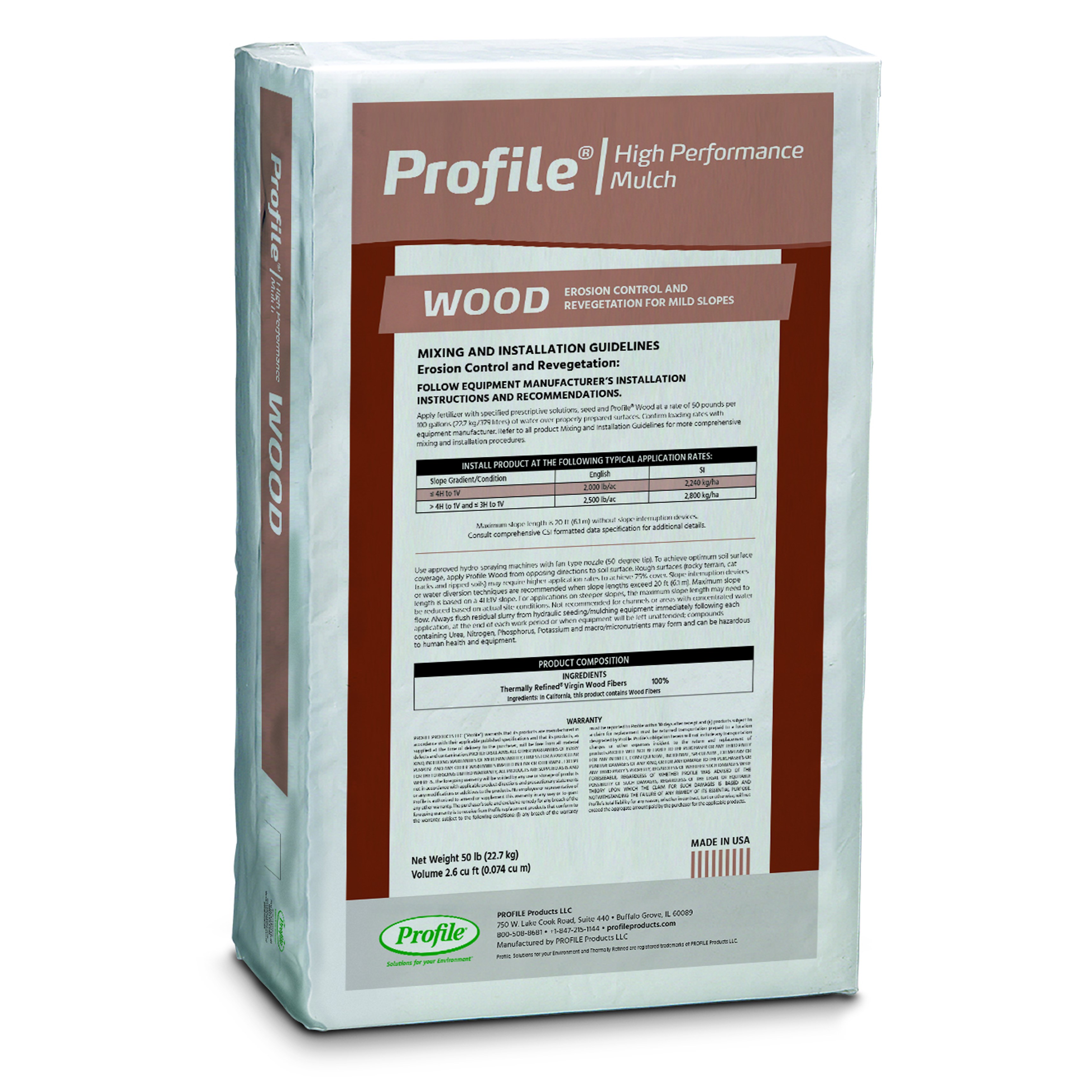 Profile 50# Wood Mulch