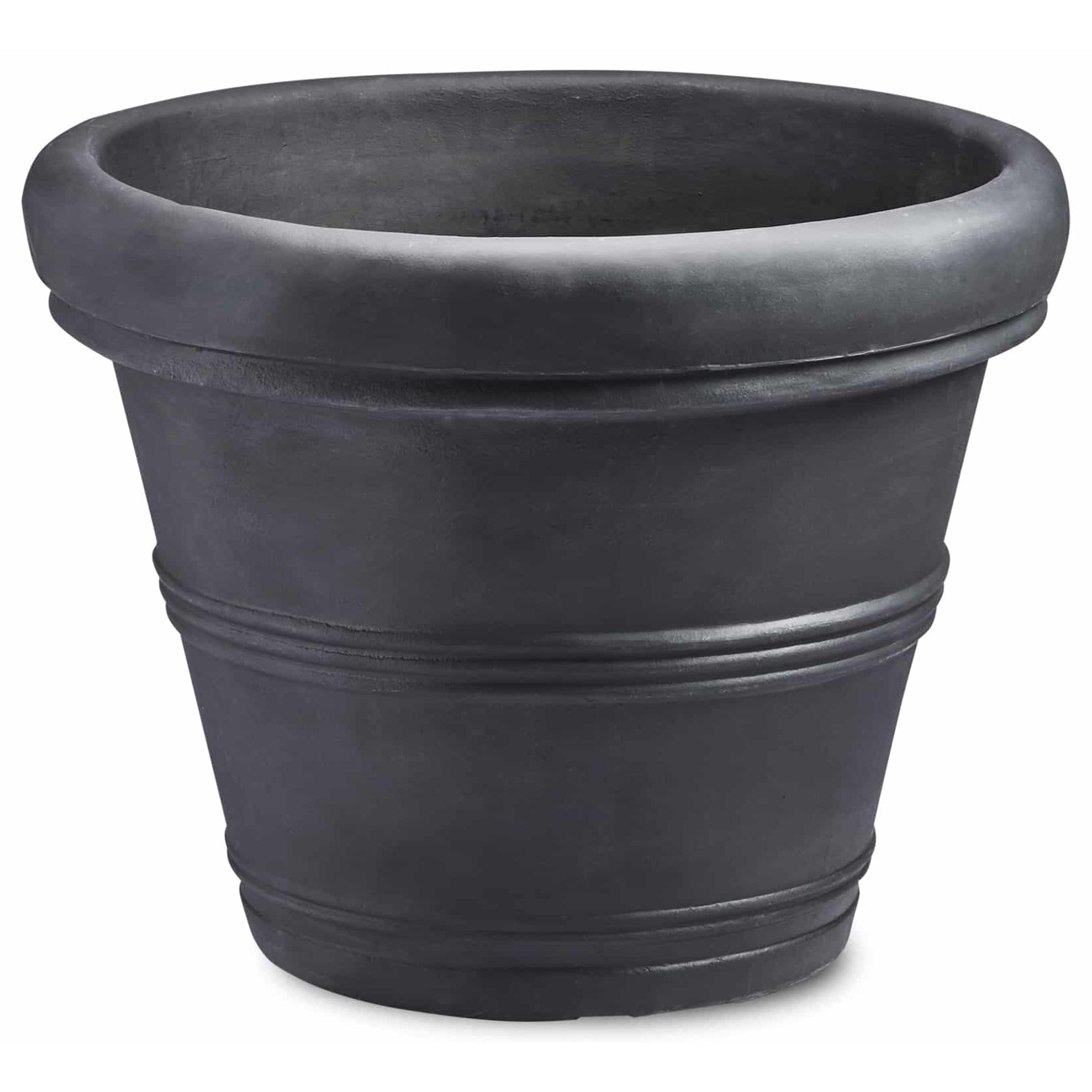 Crescent 16" Brunello Planter Caviar Black