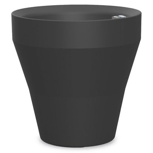 Crescent 18" Rim TruDrop Planter Caviar Black