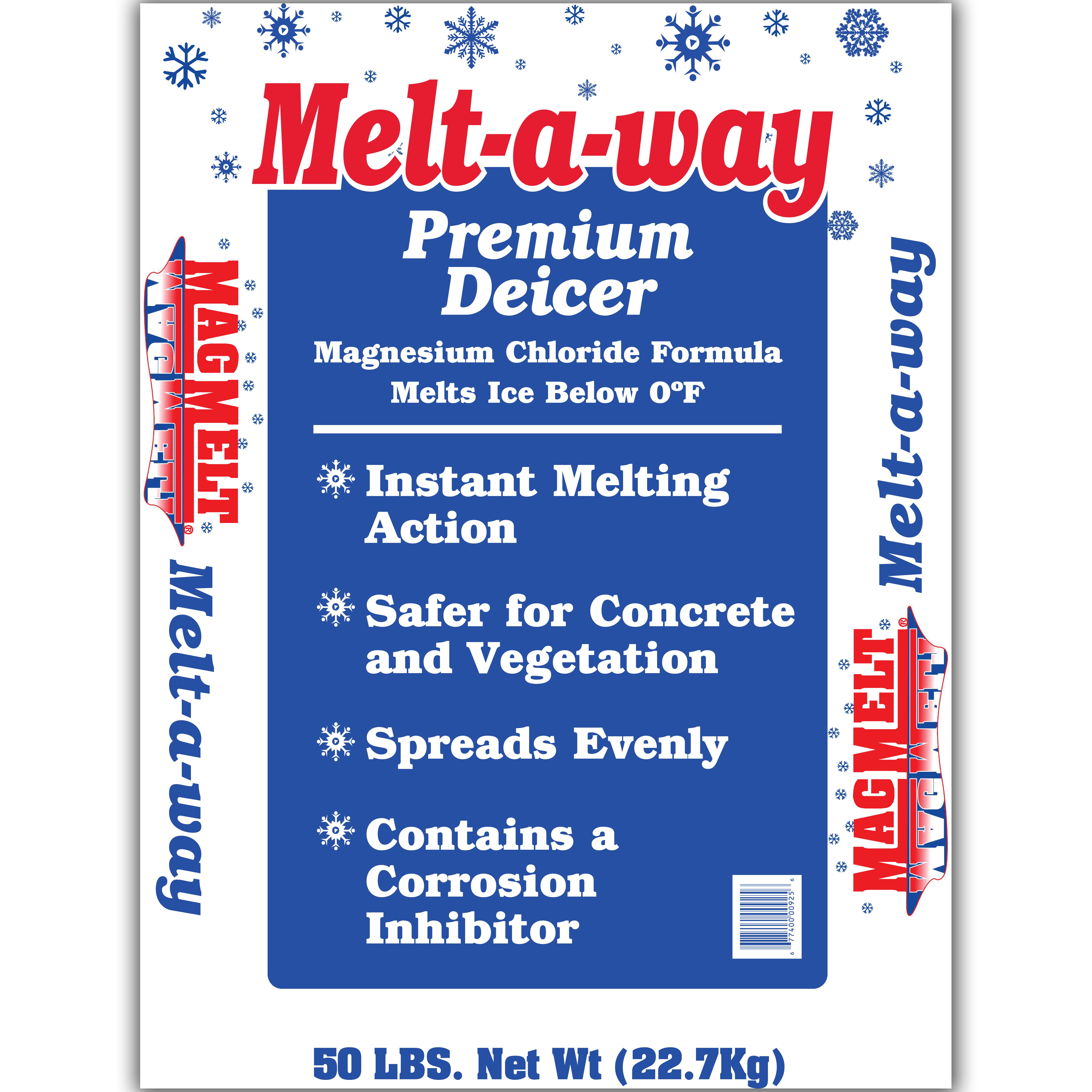50# Blue Melt A Way Ice Melter — priced per each; minimum 49; multiples of 49