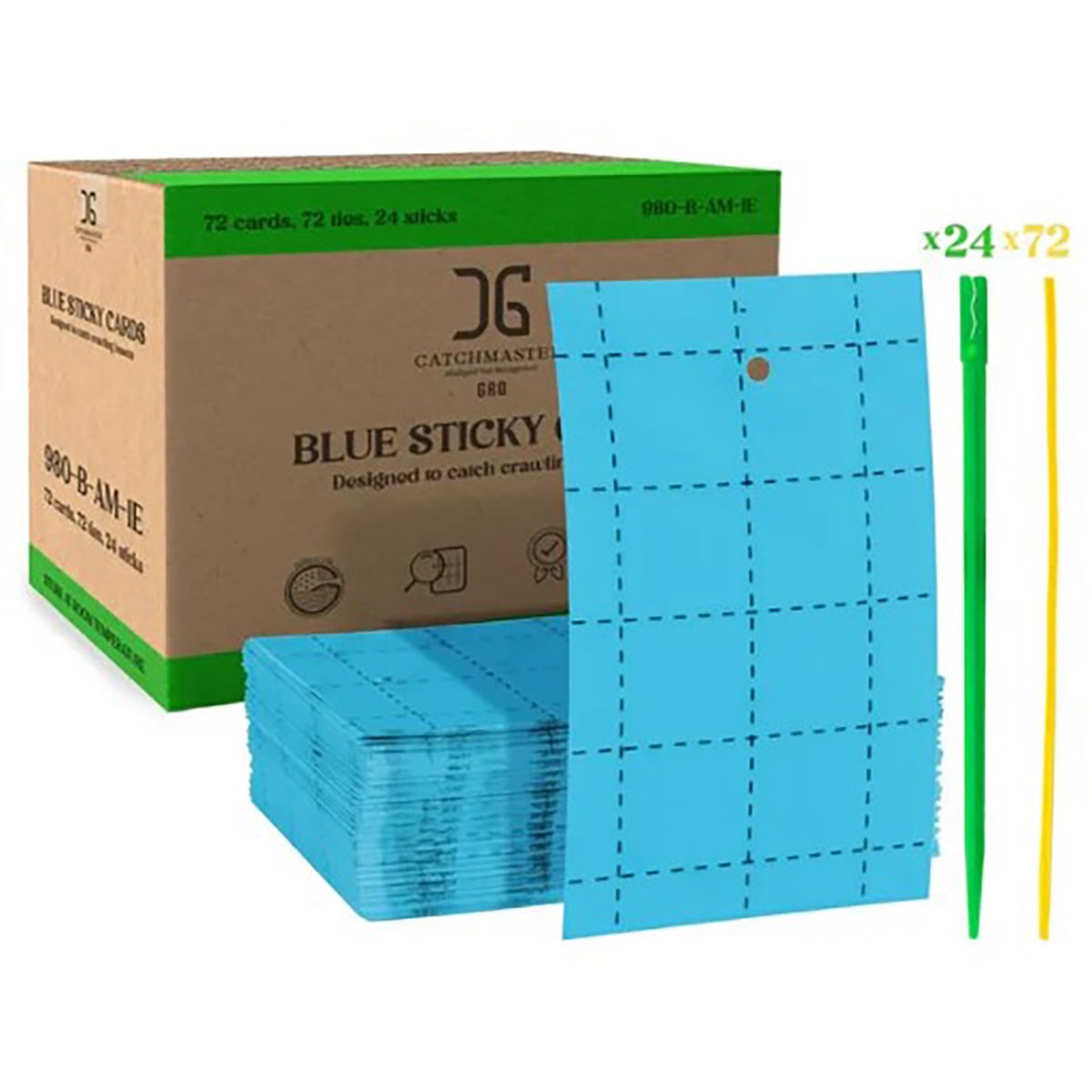 Catchmaster 72pk Pest Identification Sticky Cards Blue — Pack of 72
