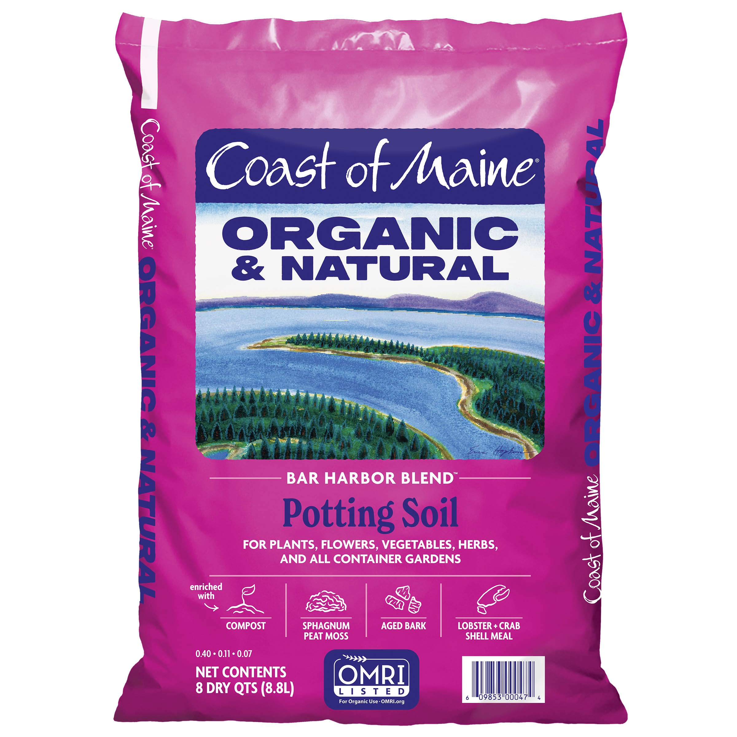 CME 8qt Bar Harbor Potting Soil — priced per each; minimum 6; multiples of 6