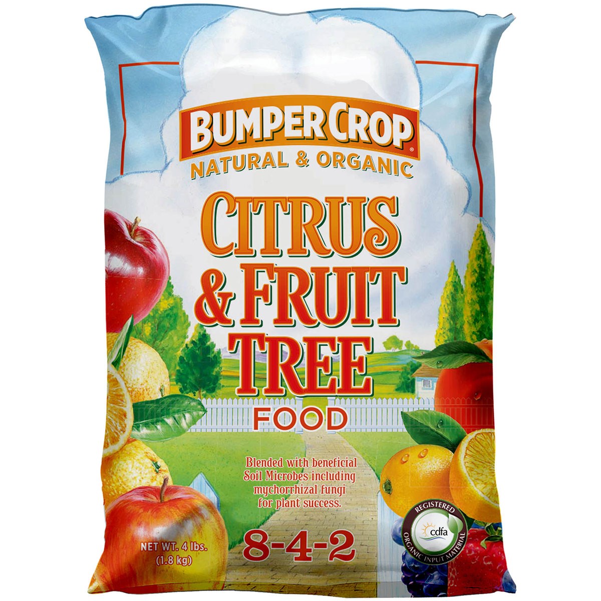 Master Nursery 4# Bumper Crop Citrus Food 8-4-2 — priced per each; minimum 12; multiples of 12