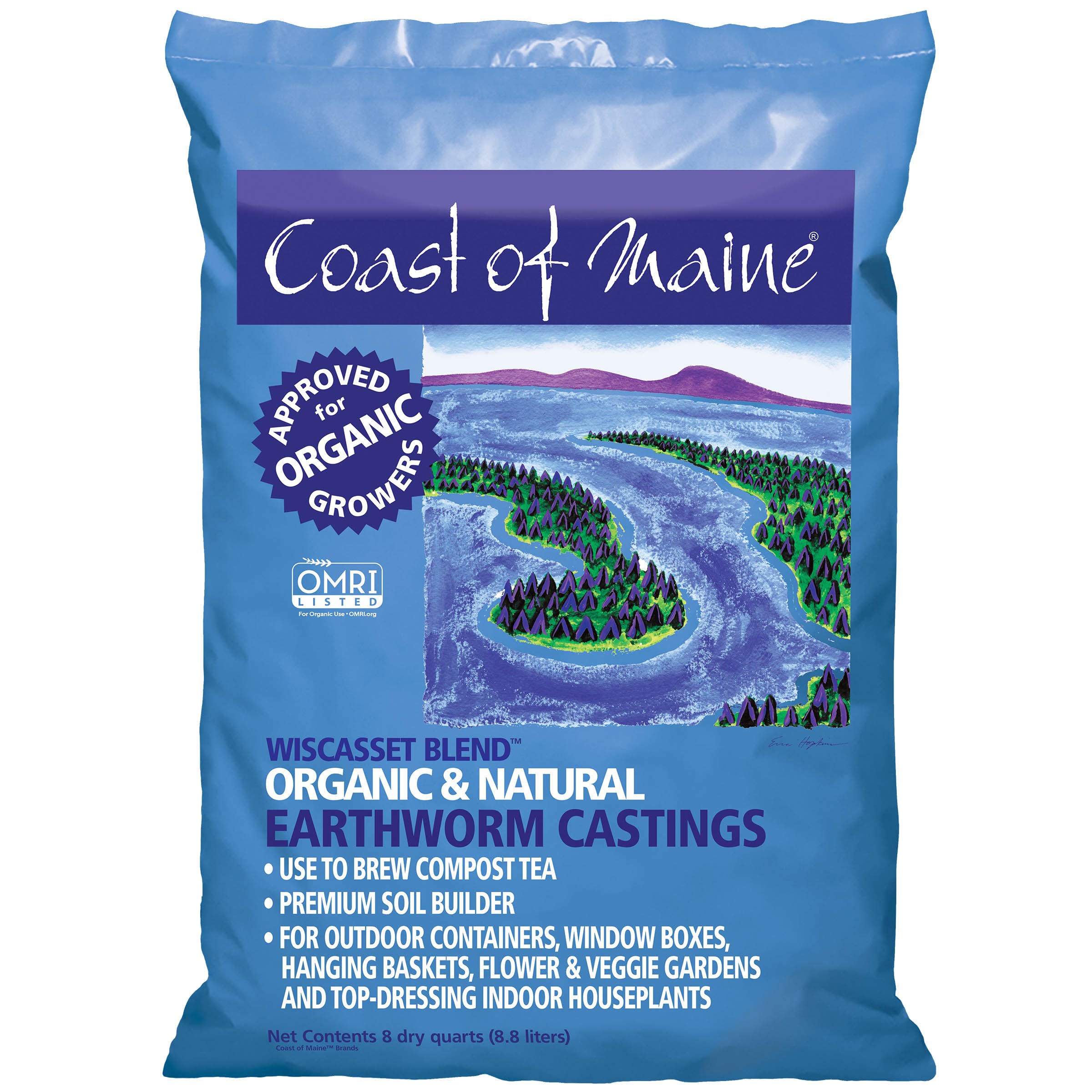 CME 8qt Wiscasset Earthworm Castings — priced per each; minimum 6; multiples of 6