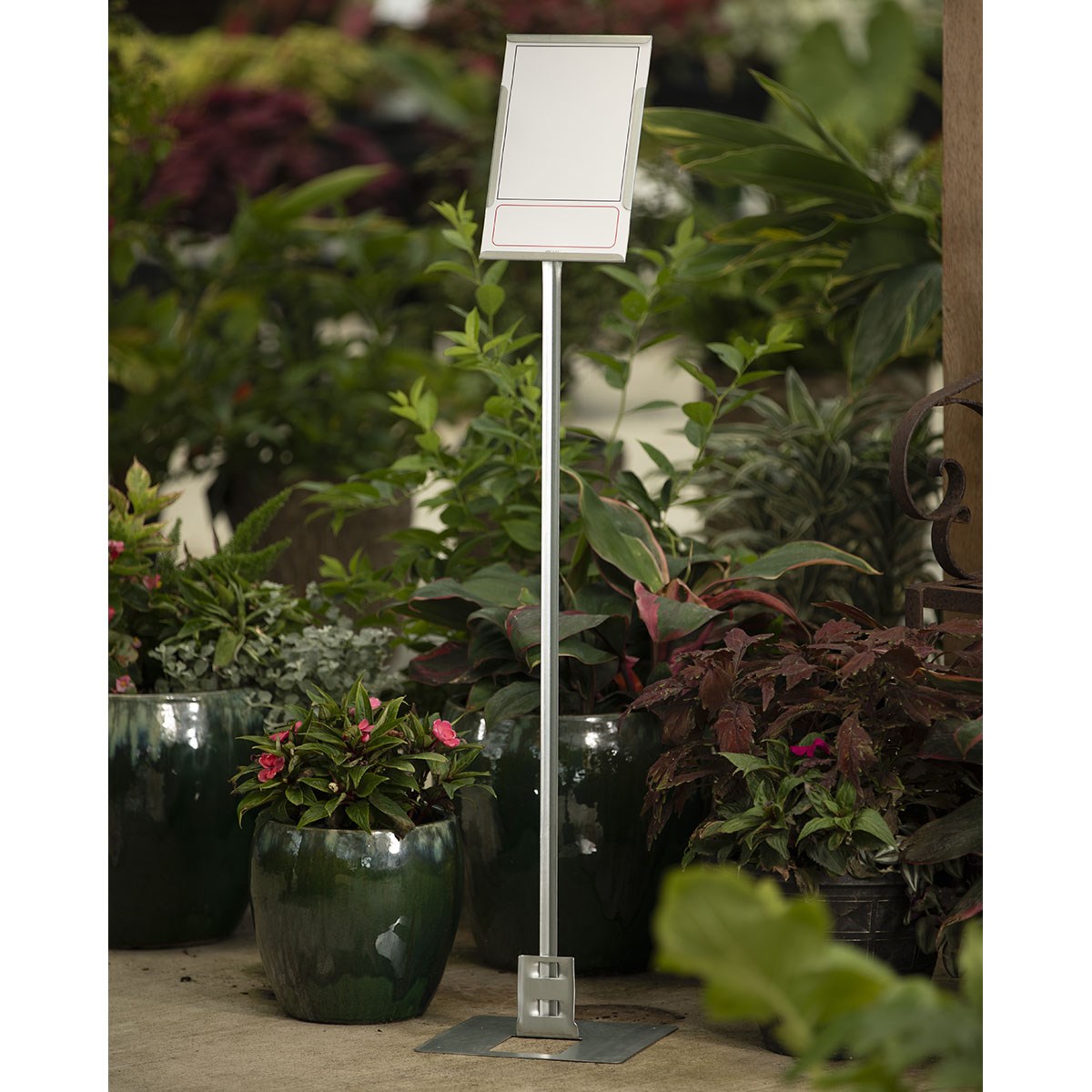 Colmet 7"x11" Sign Holder w/ 30" Leg — priced per each; minimum 25; multiples of 25