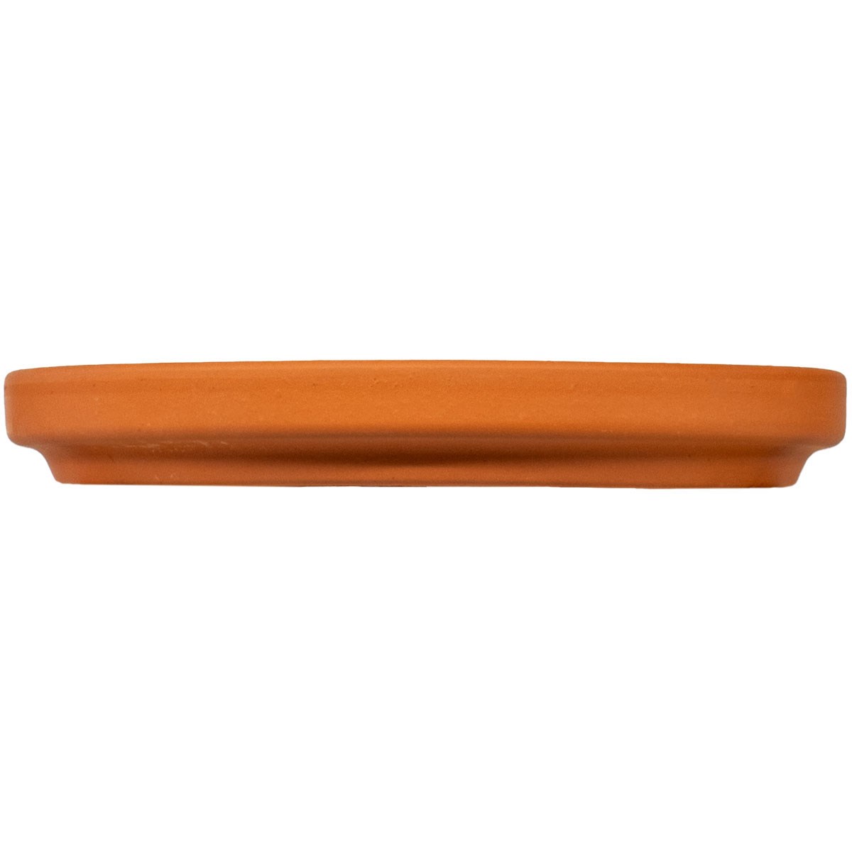 Ceramo 3.25" Standard Saucer Red Clay — priced per each; minimum 48; multiples of 48