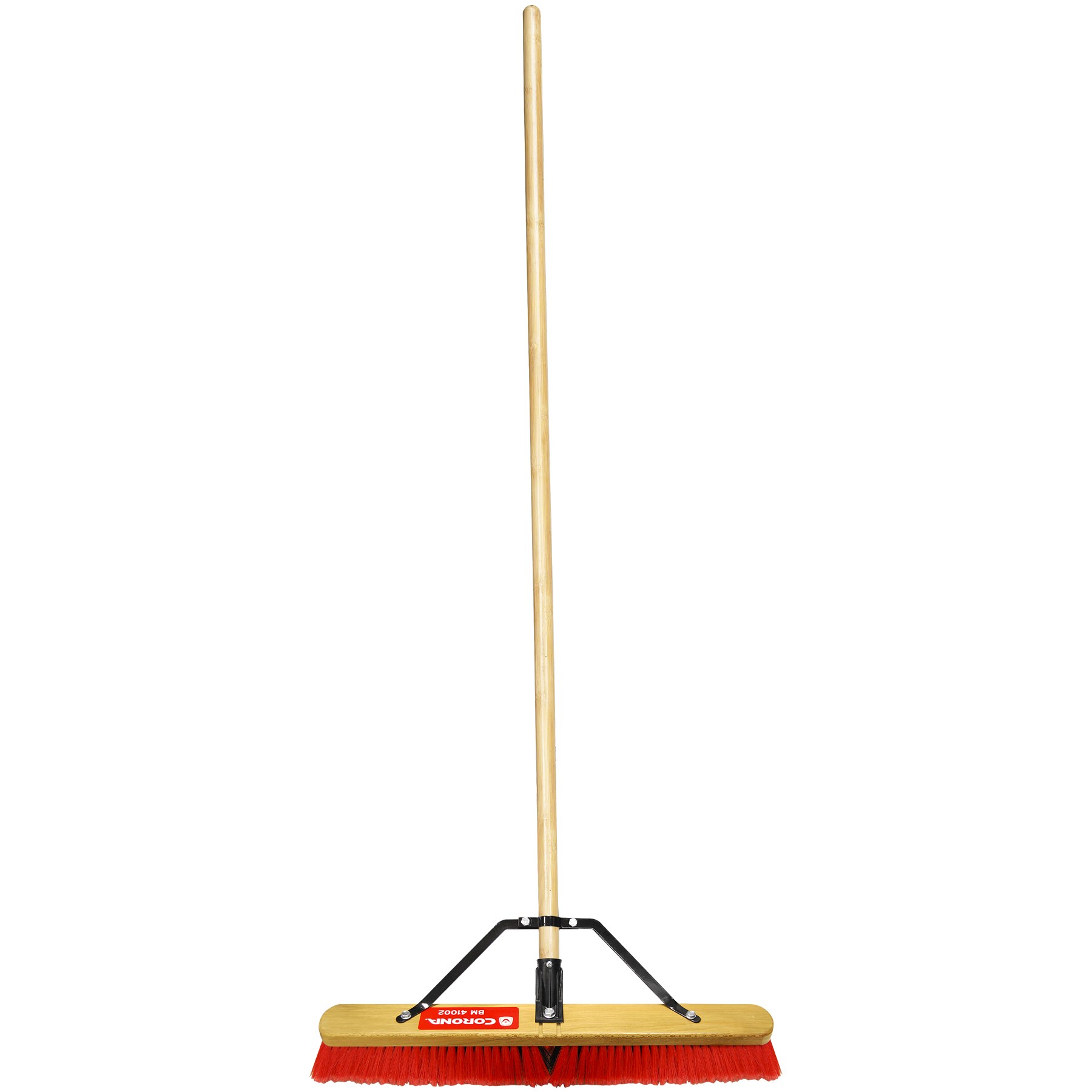 Corona 24" Push Broom with 3" Bristles 60" Bamboo Handle — priced per each; minimum 2; multiples of 2